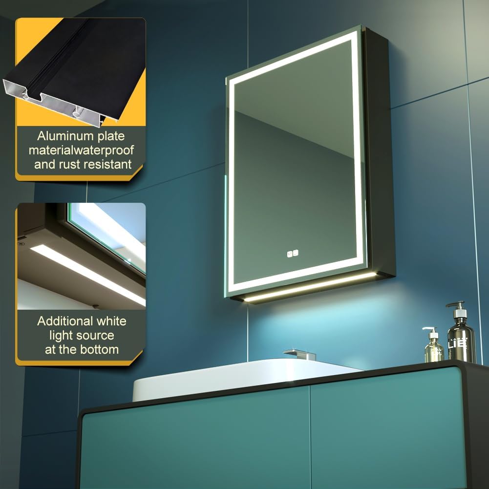 Kww LED Mobile Bagno con Specchio e Luci Dimmabili - immagine 5