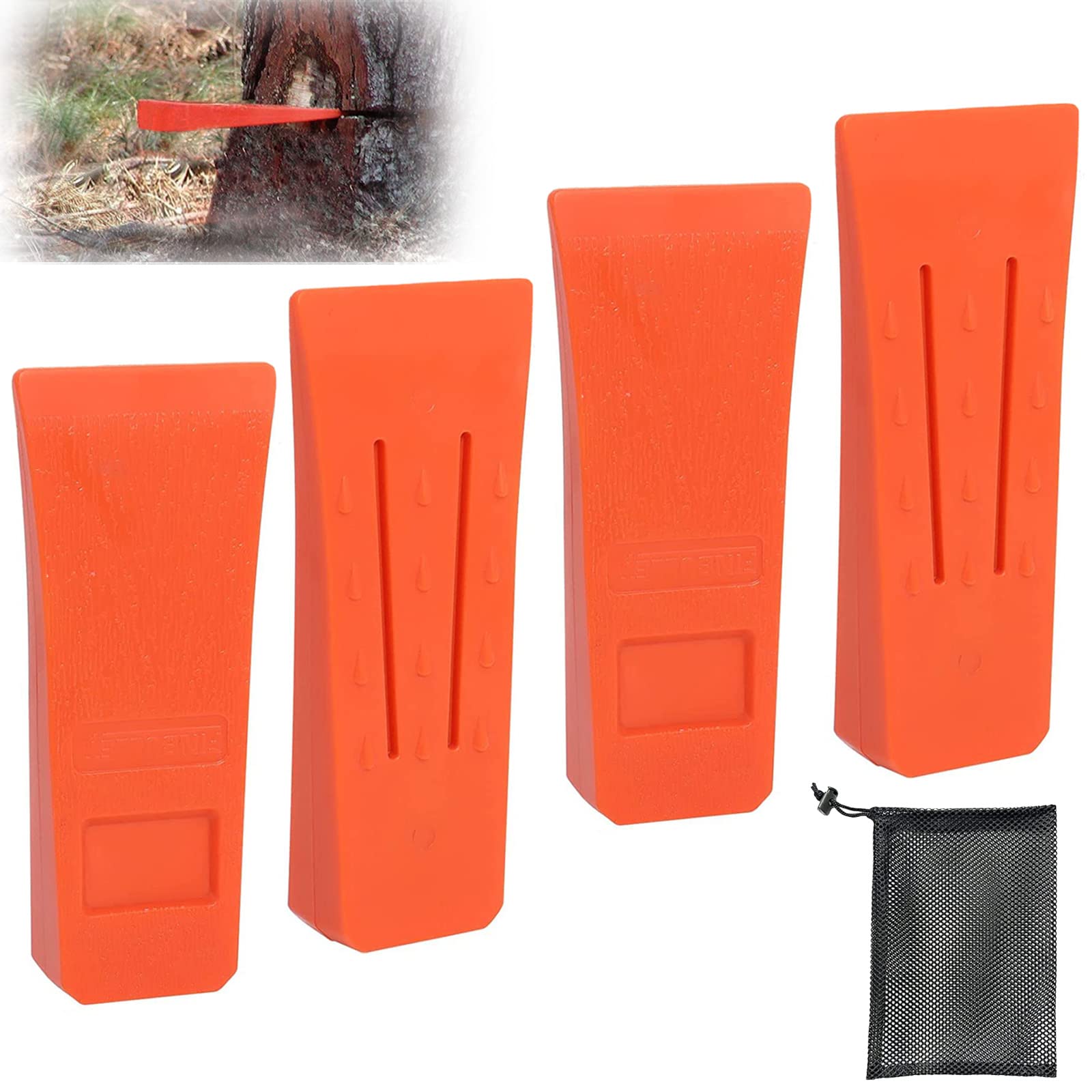 Intckwan 4 Cunei di Abbattimento per Motosega 6" con Punte