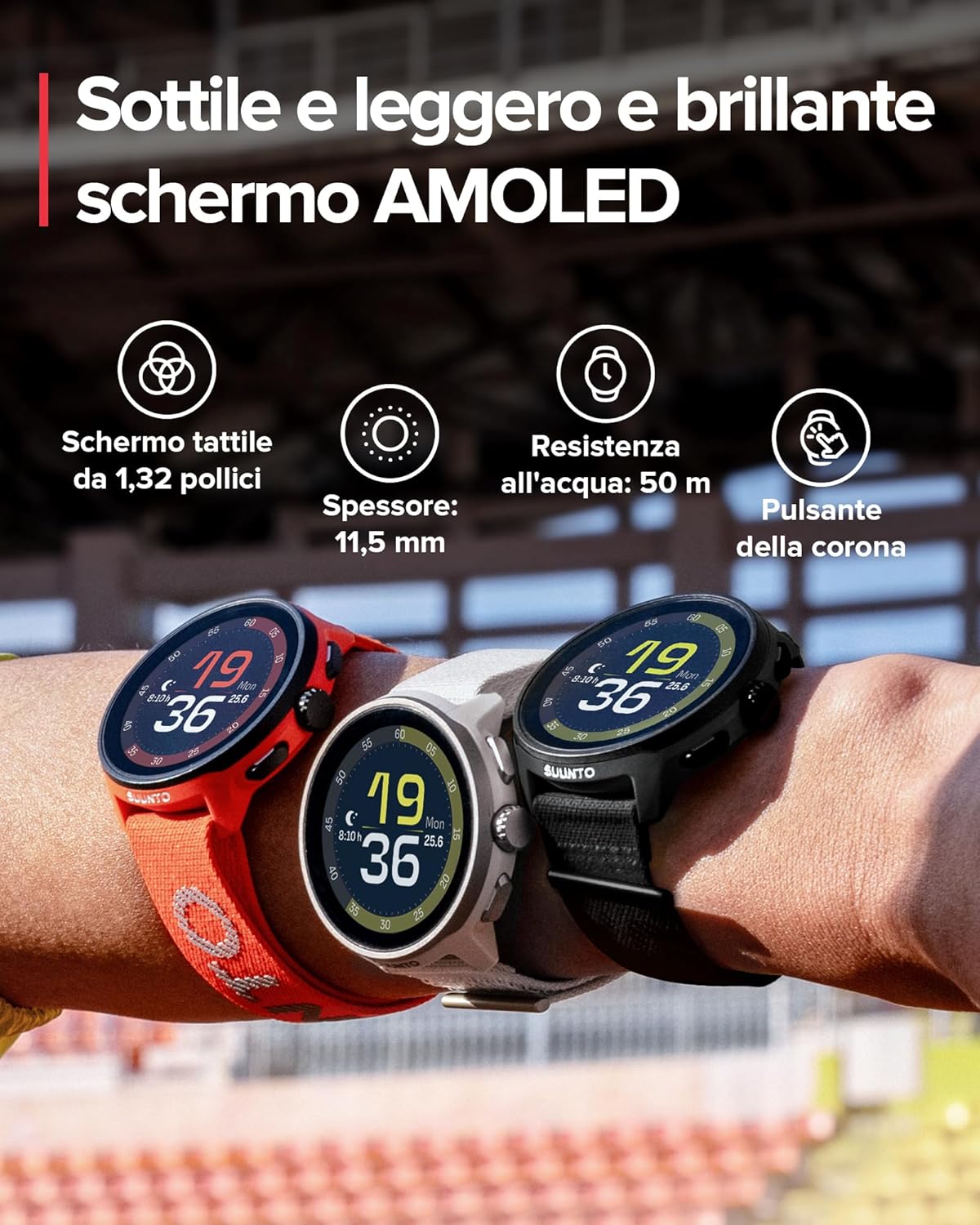 SUUNTO RUN Orologio Sportivo da Corsa AMOLED 1,32" - immagine 2
