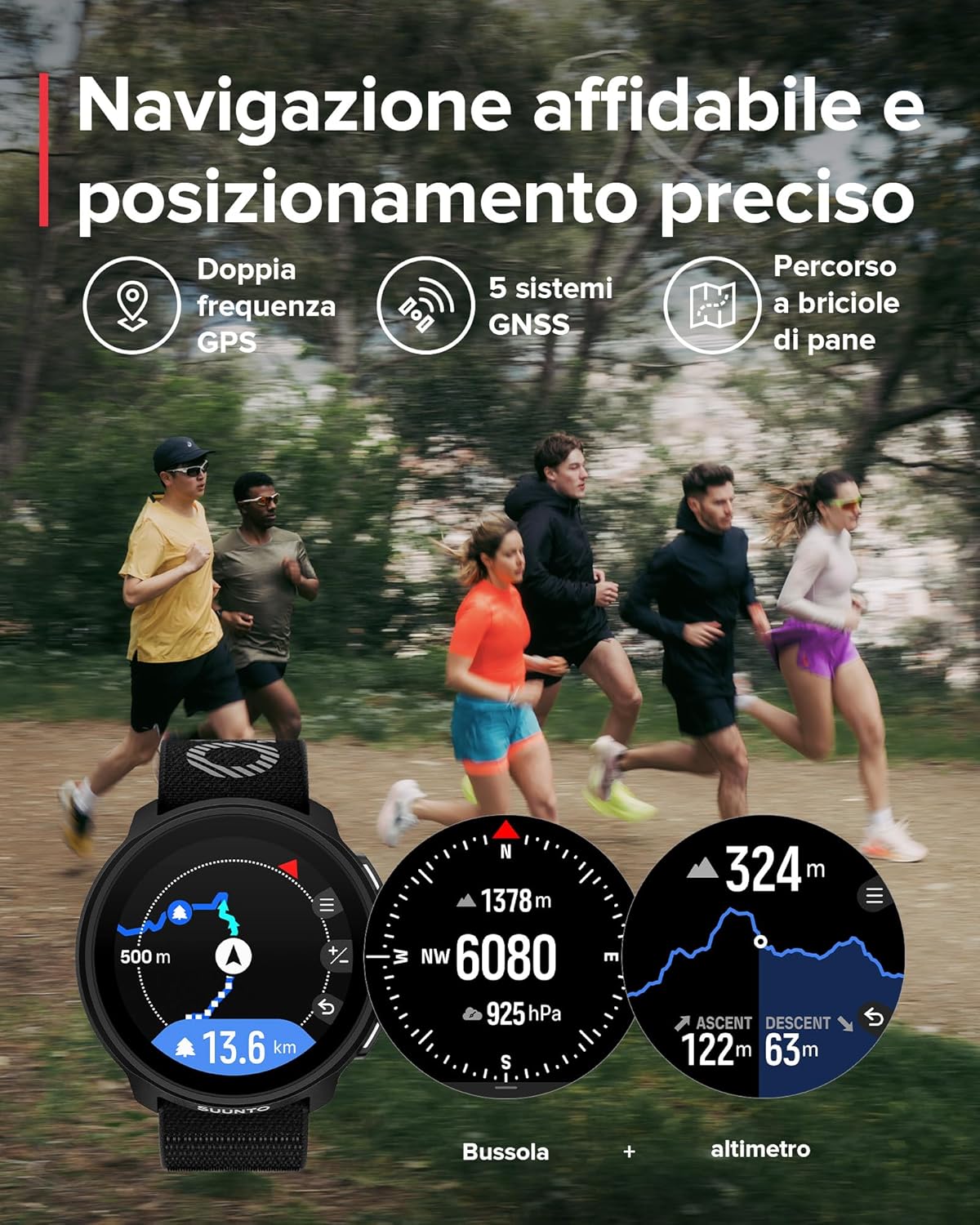 SUUNTO RUN Orologio Sportivo da Corsa AMOLED 1,32" - immagine 4