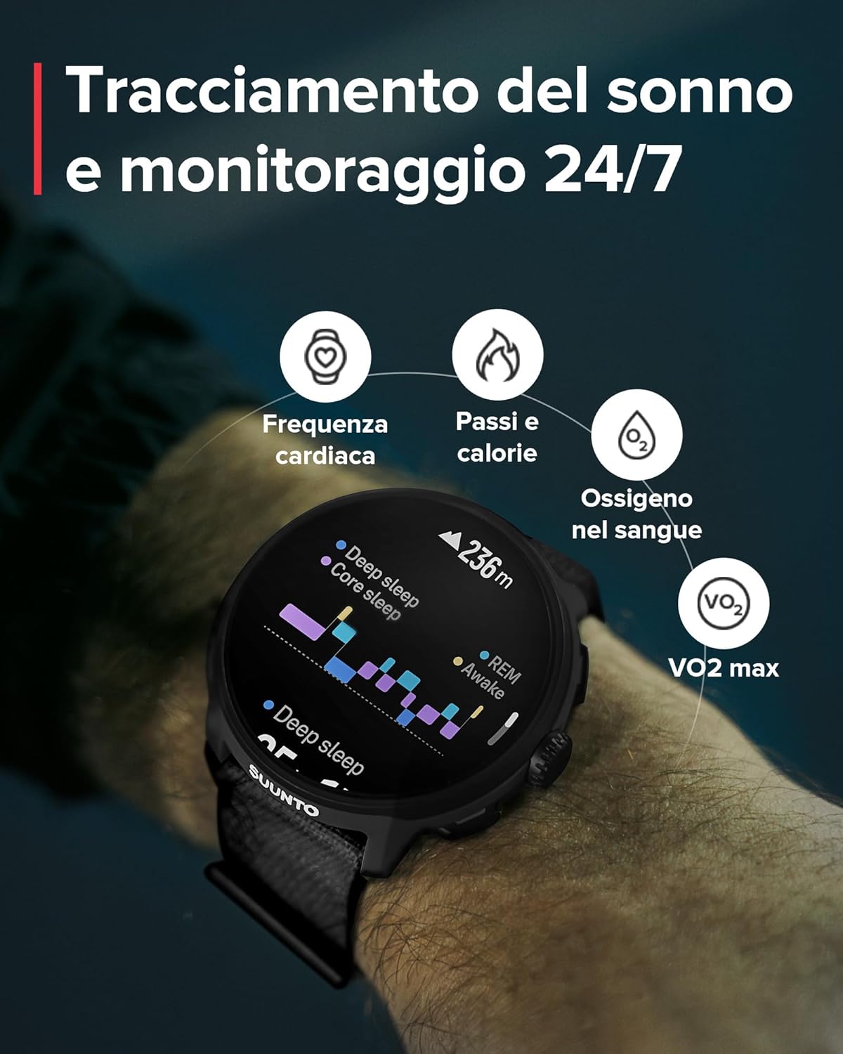 SUUNTO RUN Orologio Sportivo da Corsa AMOLED 1,32" - immagine 5