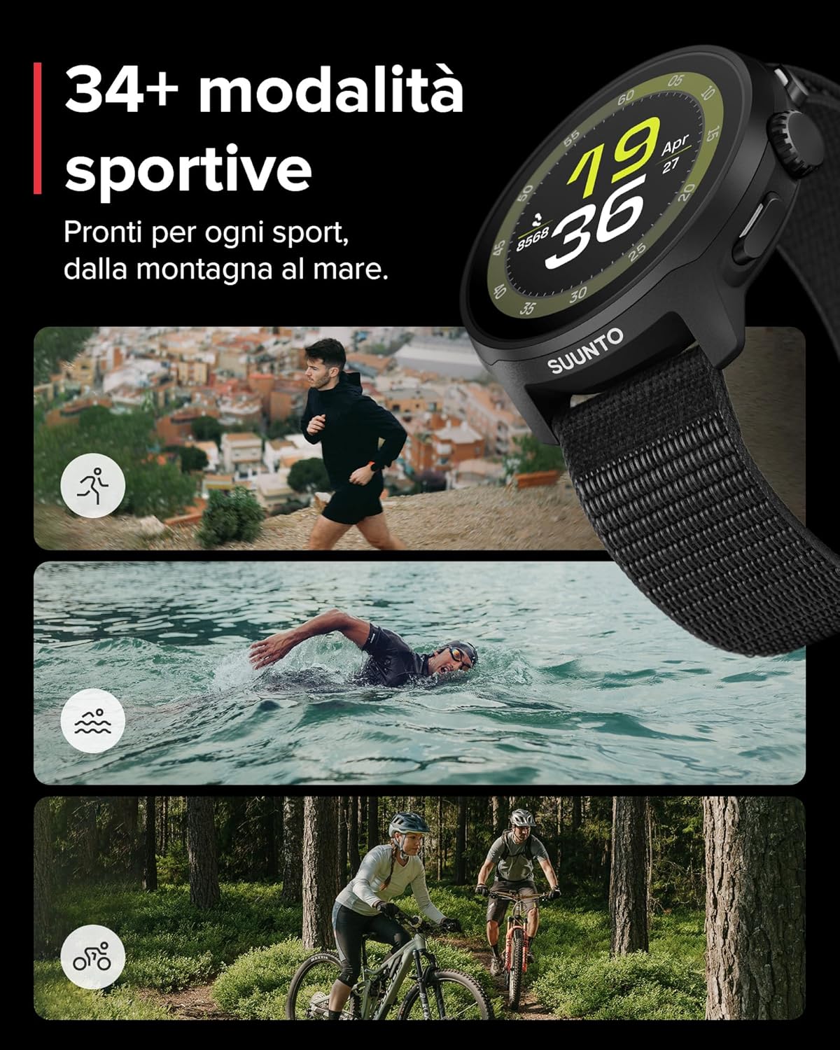 SUUNTO RUN Orologio Sportivo da Corsa AMOLED 1,32" - immagine 8