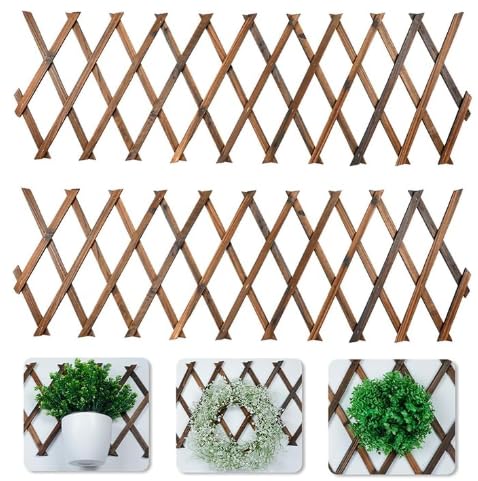 Set 2 Griglie per Tralicci in Legno Impregnato 185x30cm