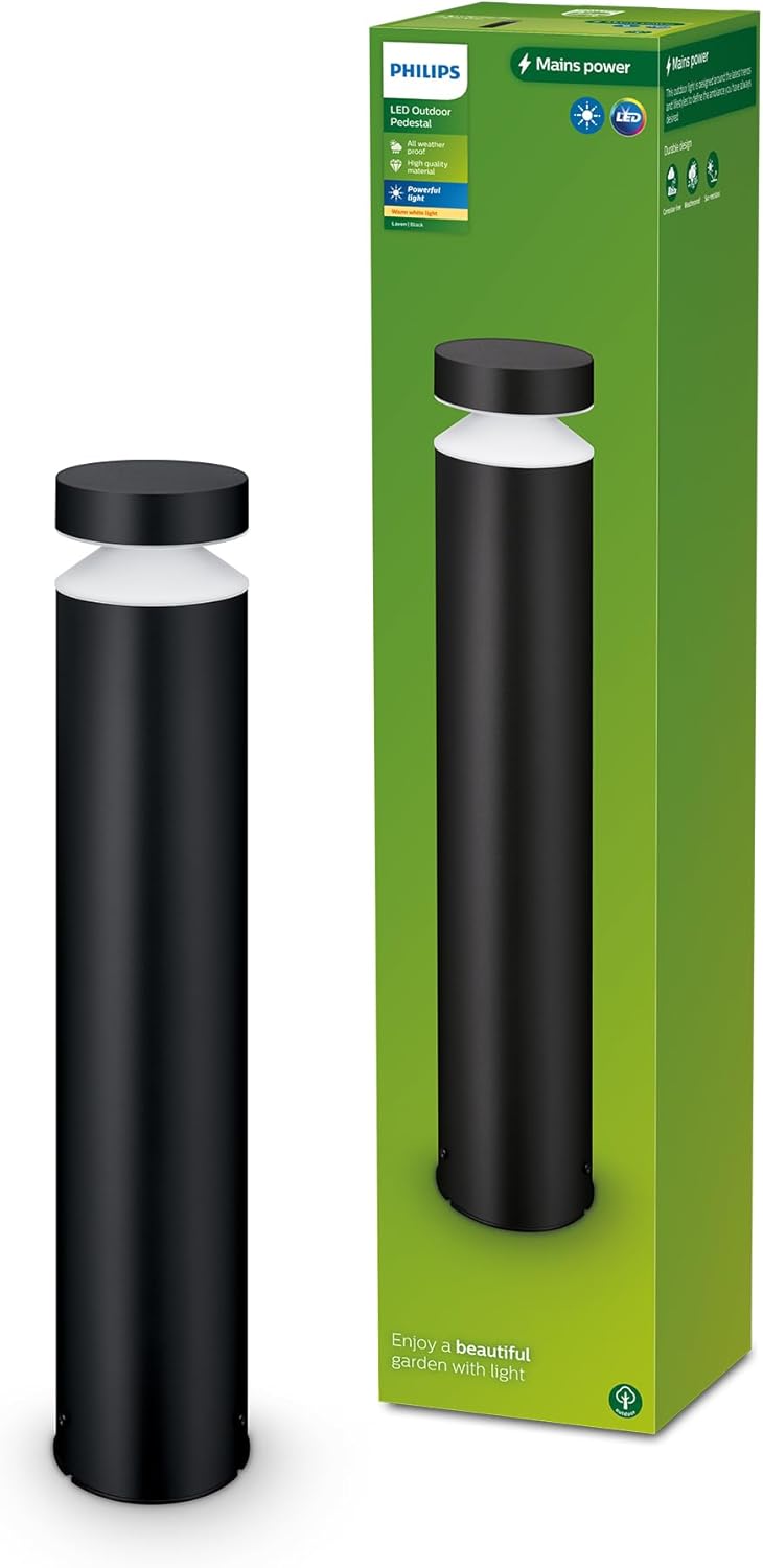 Philips LED Laven - Lampada da Terra per Esterni 6W, Nero