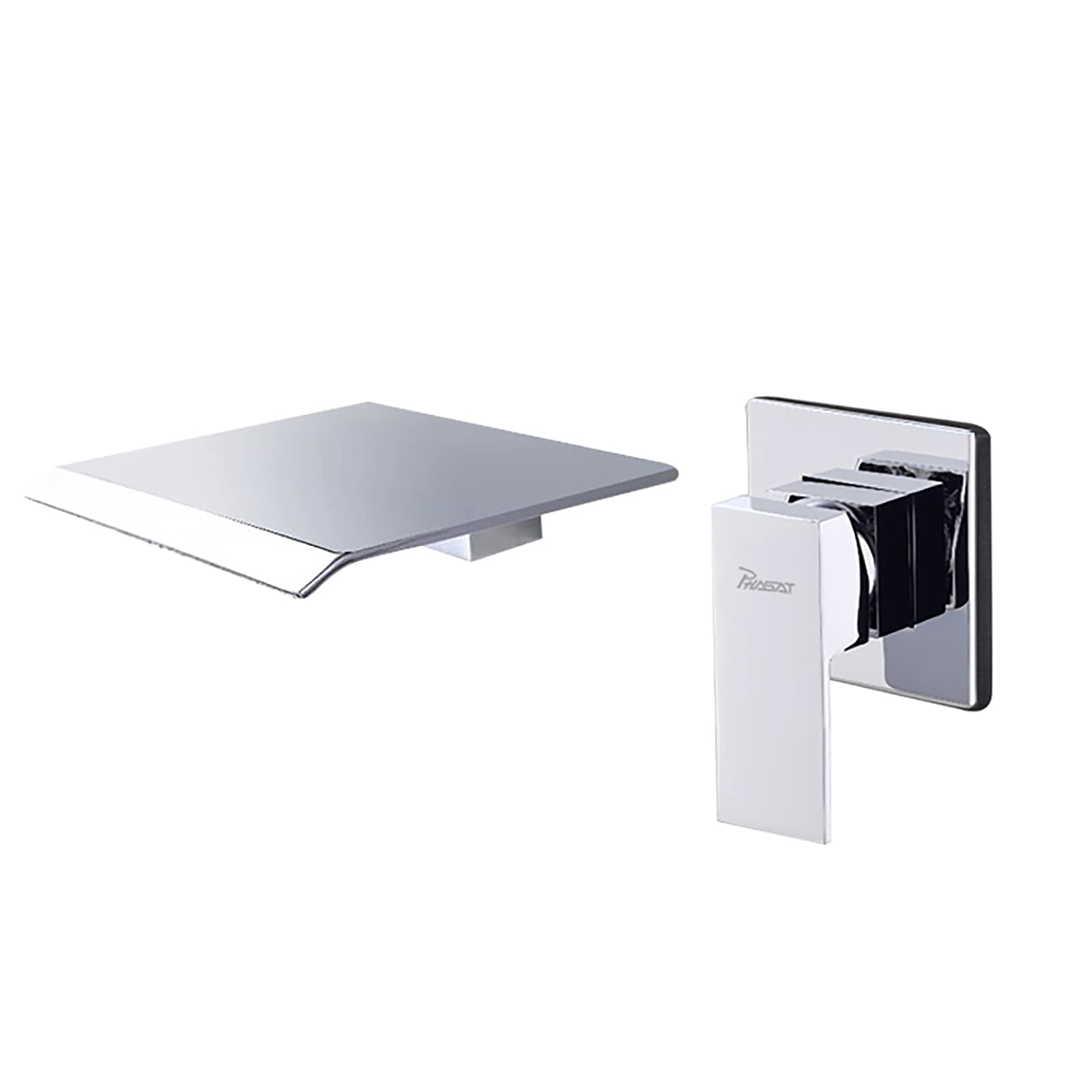 Phasat Rubinetto Muro Bagno Lavabo Cascata Ottone