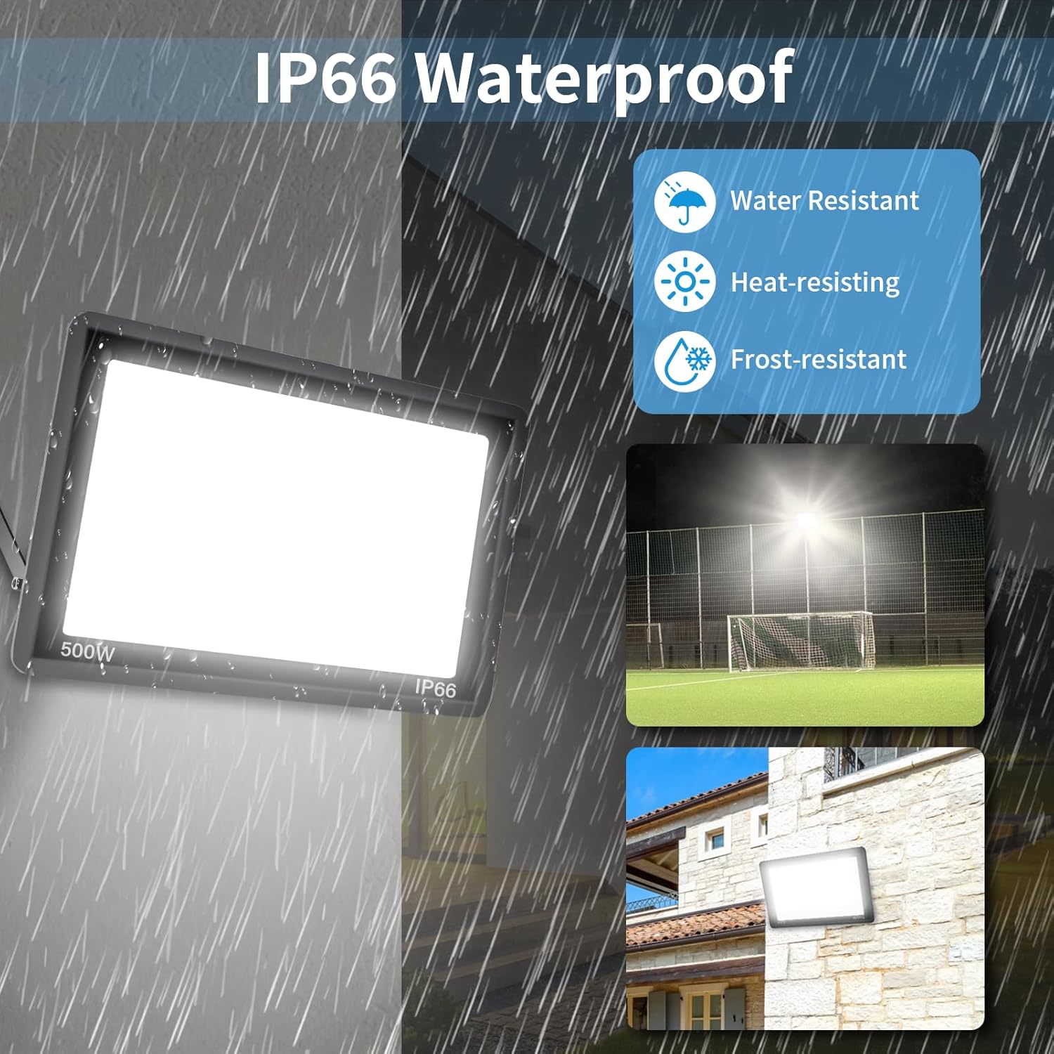 Toobettp Proiettore LED Esterni 500W 50000lm - immagine 6