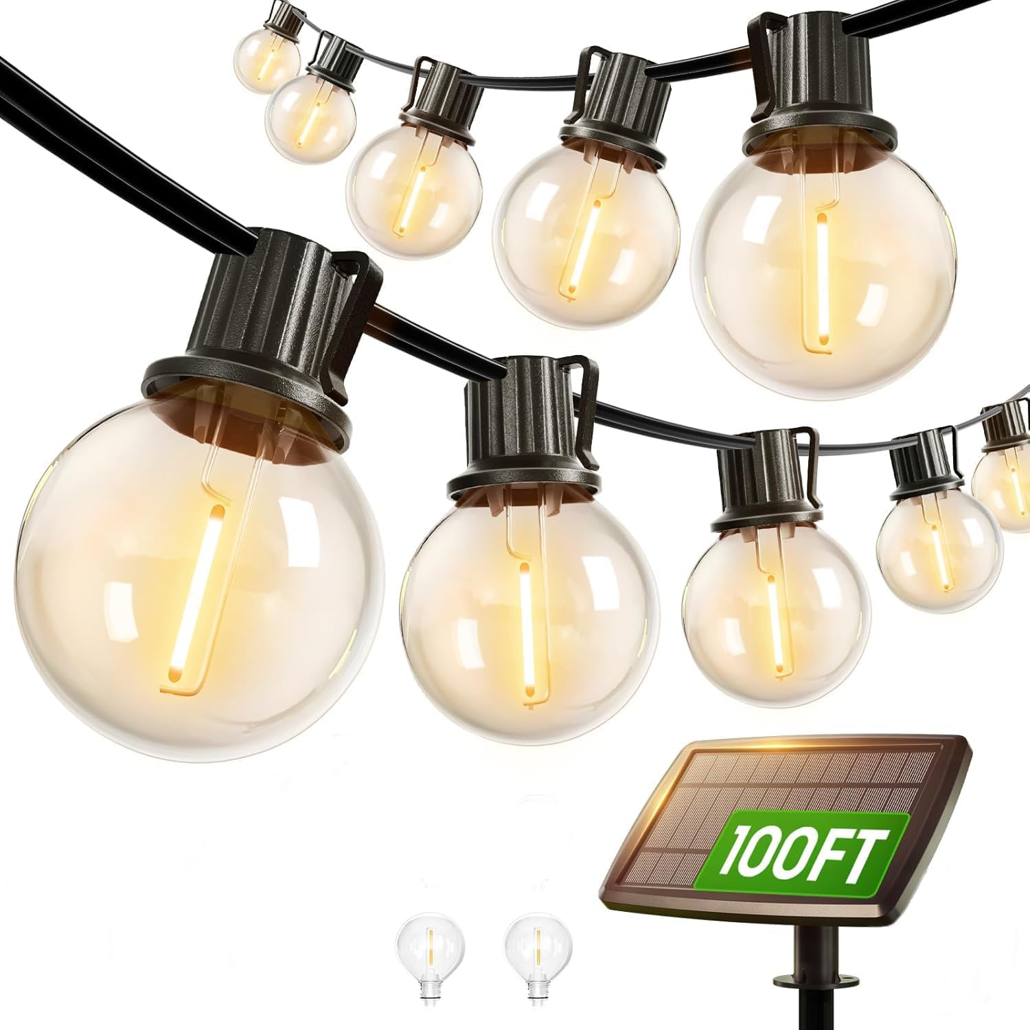 Svater Luci Solari da Giardino G40 30m, 4 Modalità - immagine 1