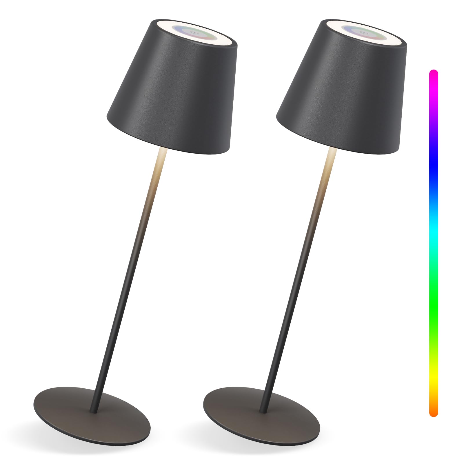 MALUX 2 Lampade da Tavolo LED a Batteria Dimmerabili