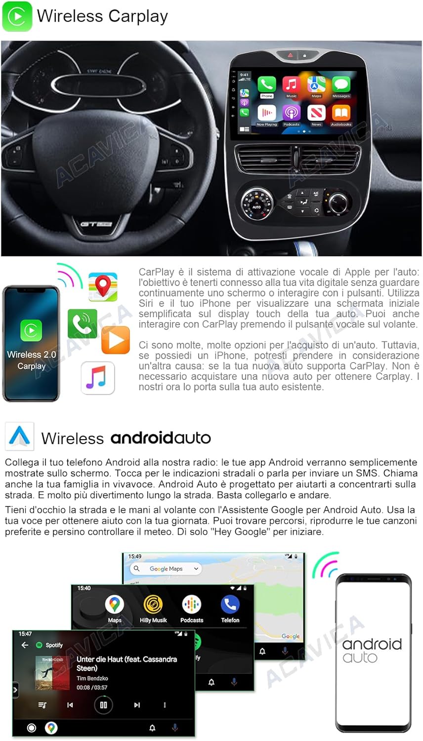 Autoradio Android 14 per Renault Clio MK4/Zoe - immagine 3