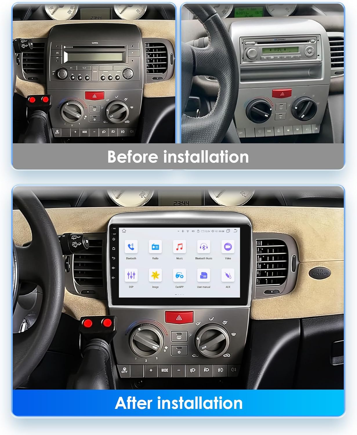 Autoradio Android 13 per Lancia Ypsilon 2006-2011 - immagine 2