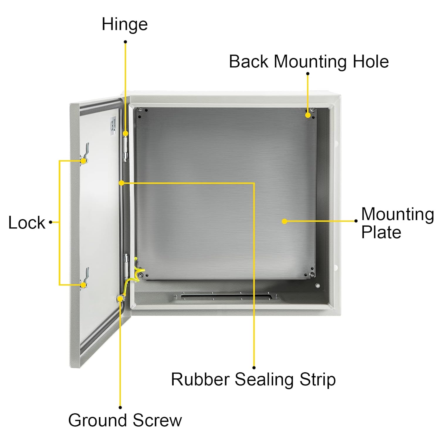 Vevor Cassetta da Parete per Quadri Elettrici IP66 60x60x20cm - immagine 9