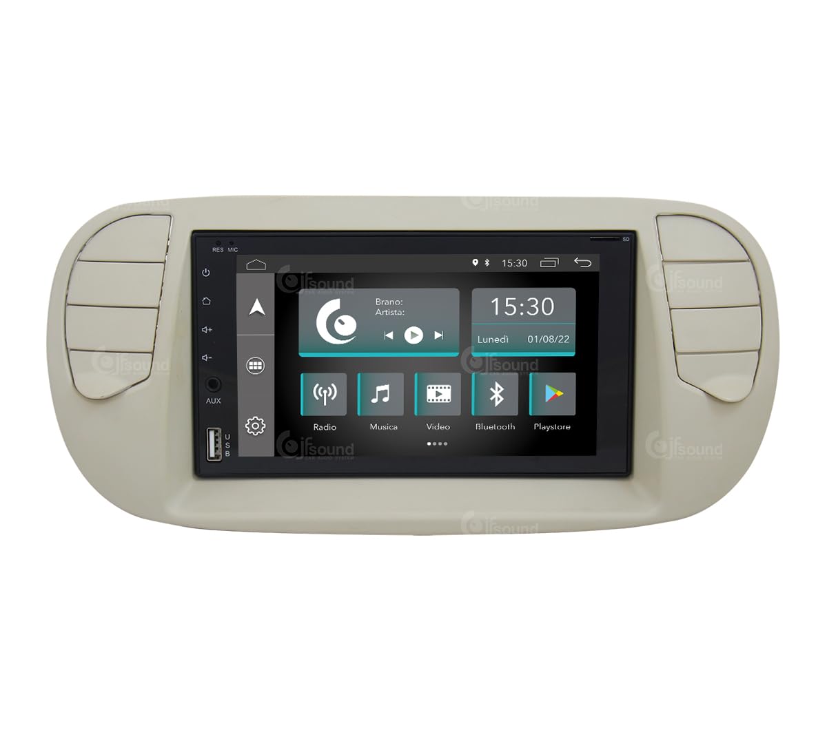 JF Sound Autoradio Android JF-227-X7C-F5P per Fiat 500