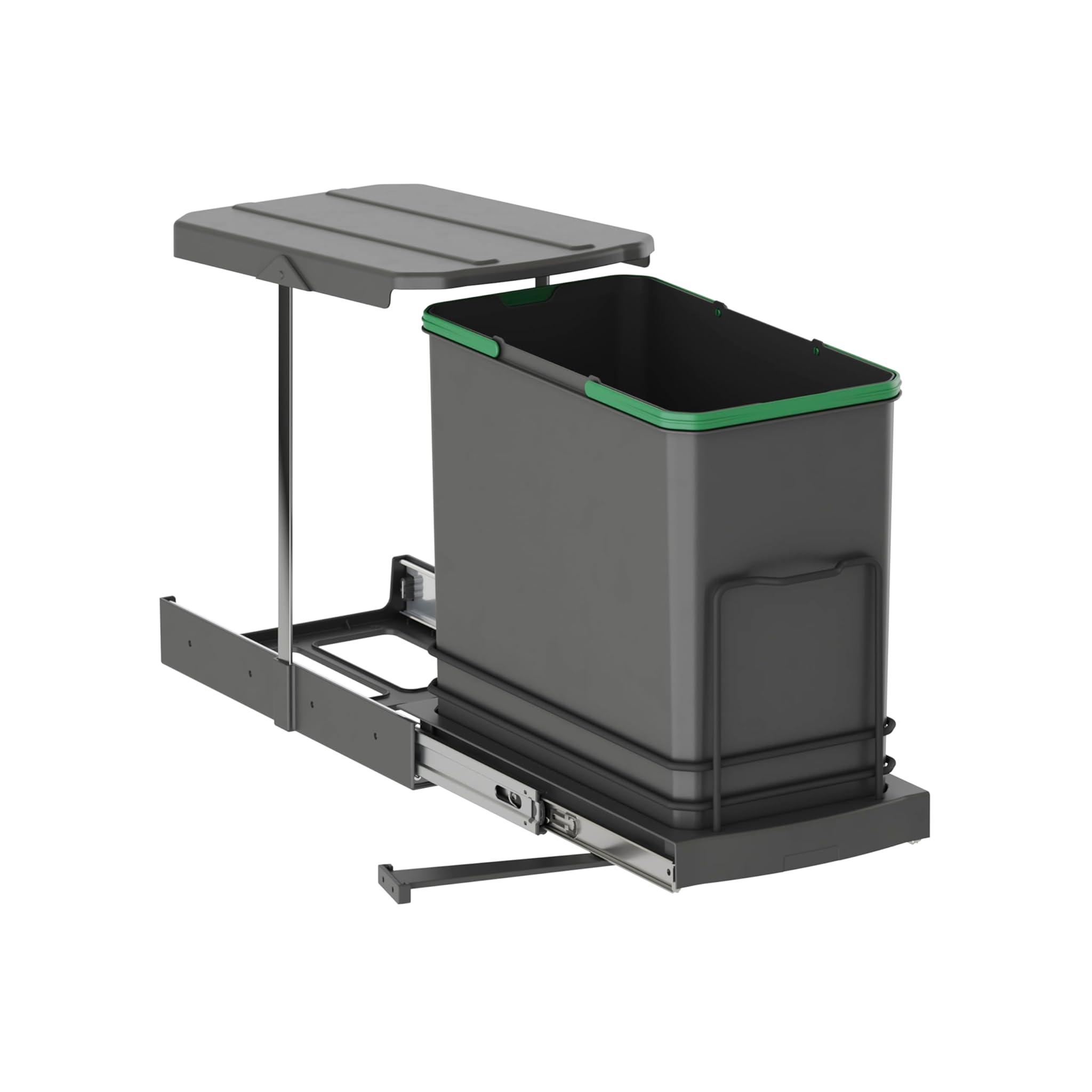 Emuca Cestino per Cucina 24 L, Grigio Antracite