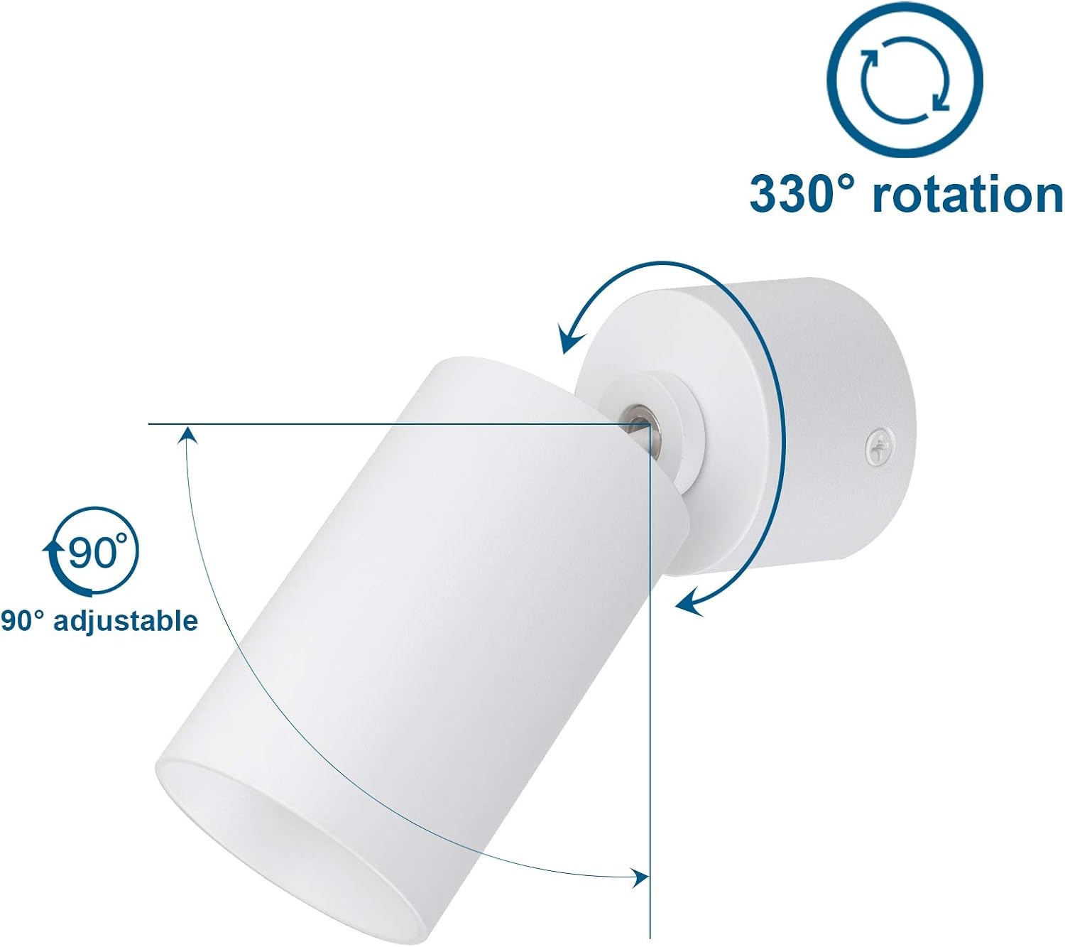 Klighten 2 Pcs Faretti a Soffitto Orientabili GU10 - immagine 2