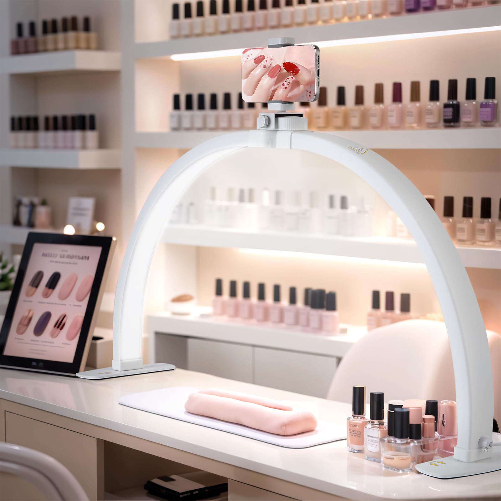 VIHBRAI Lampada a Mezzaluna Pieghevole per Unghie