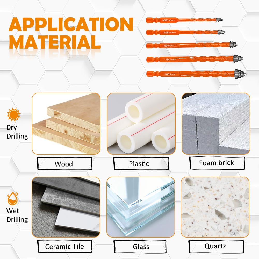 Bgtec Punte Eccentriche a Denti di Sega, 10 Pezzi - immagine 4