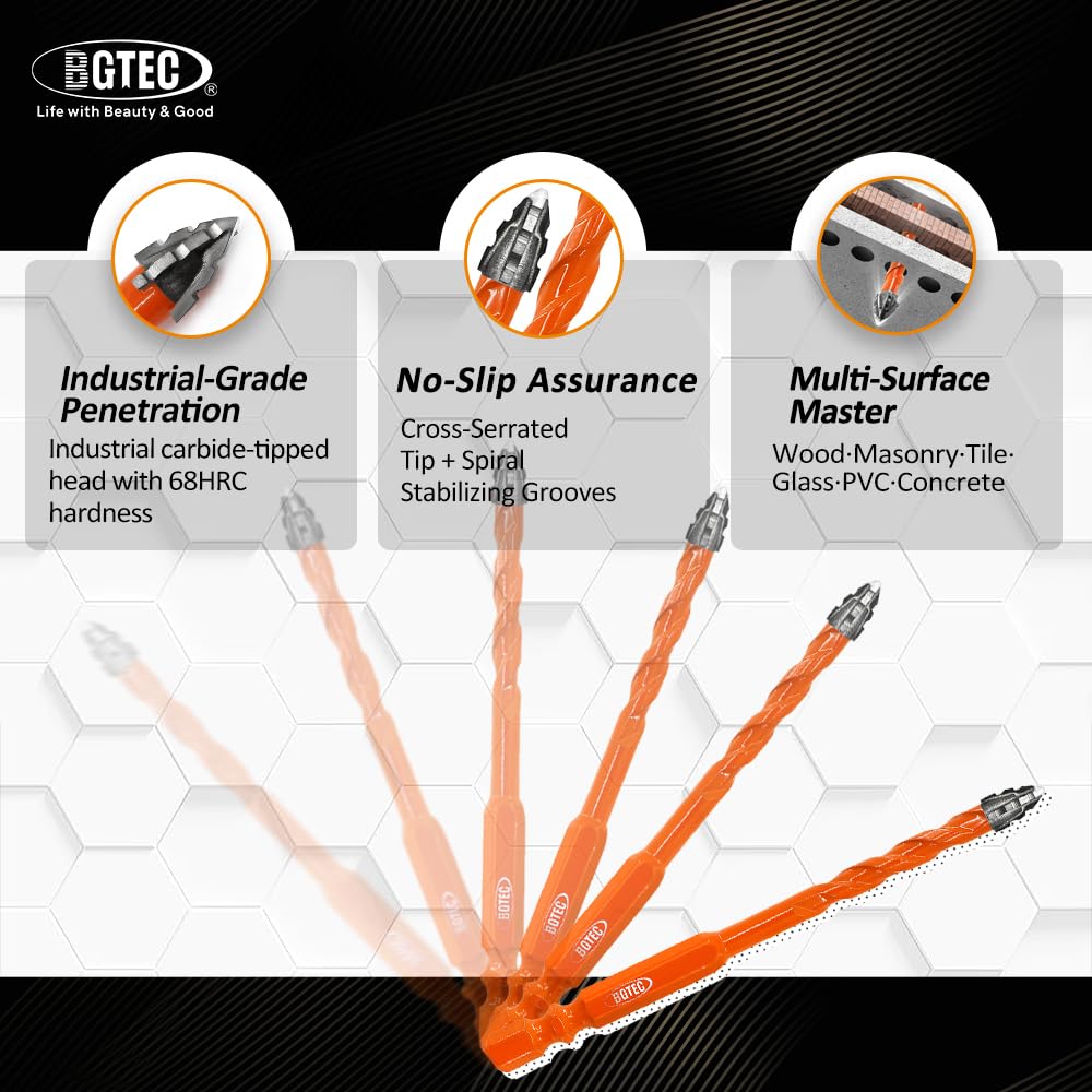 Bgtec Punte Eccentriche a Denti di Sega, 10 Pezzi - immagine 6