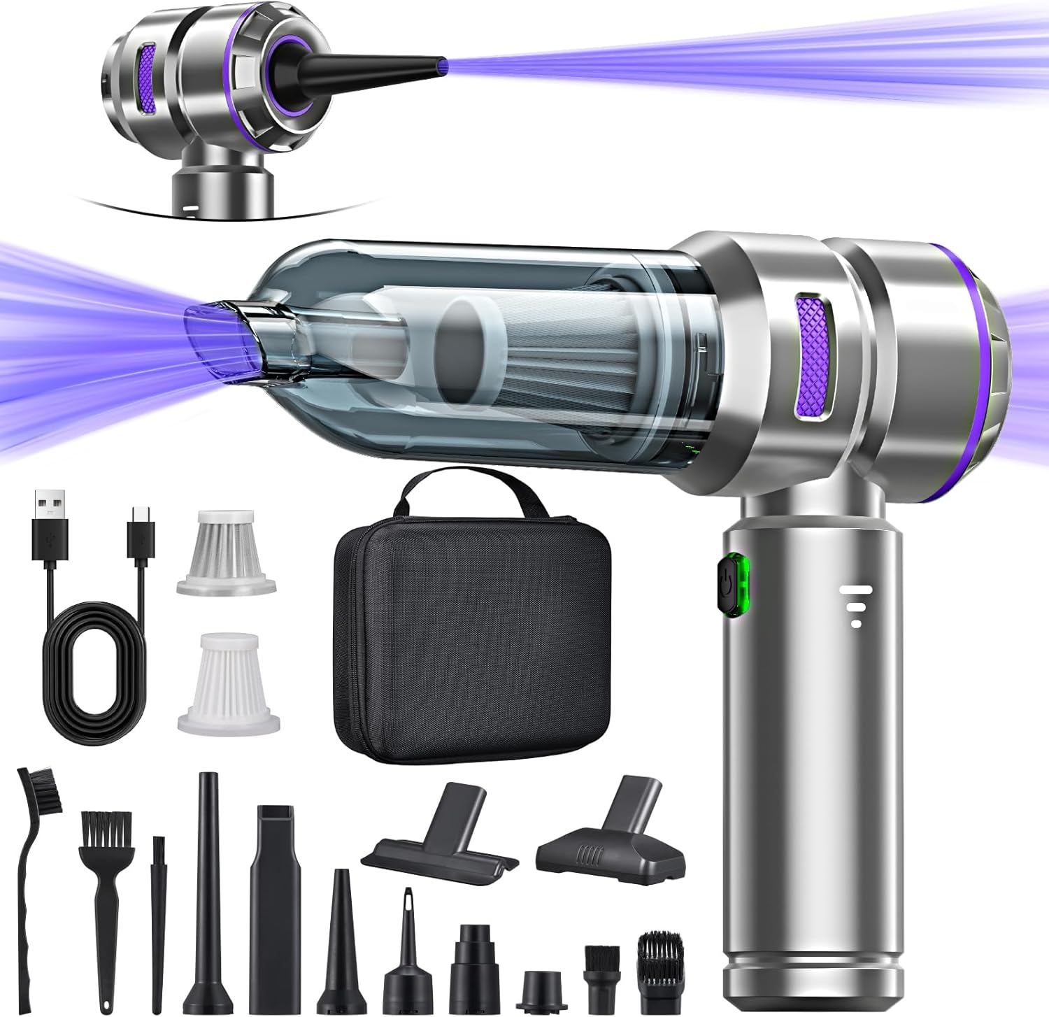 Aspirapolvere Auto Senza Fili Potente 18000 PA