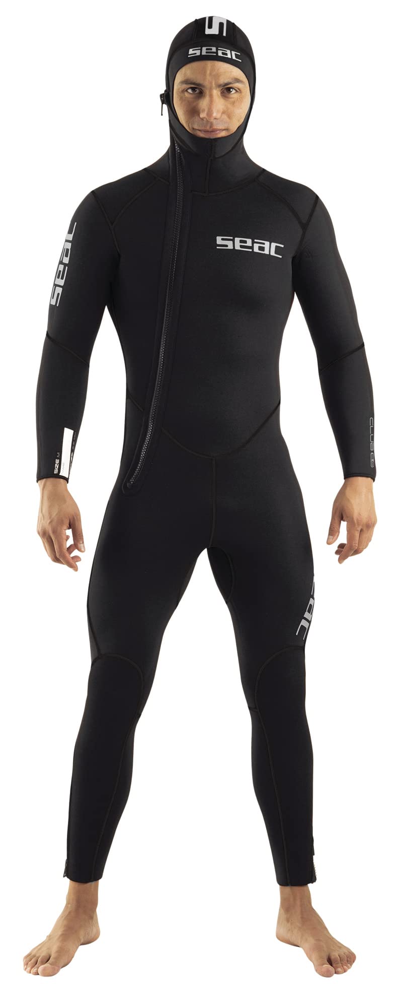 Seac Club Man, muta in neoprene da 5 mm con cappuccio integrato, protezioni in Powertex nelle spalle, ginocchiere e fondoschiena