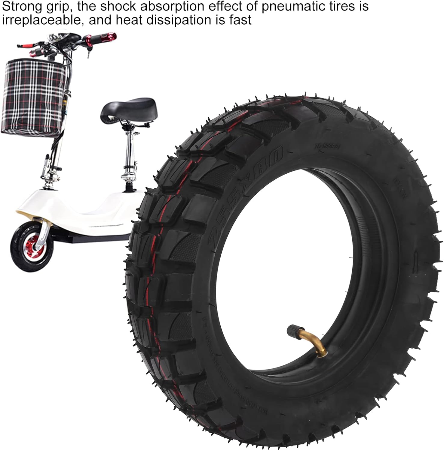 Pneumatico Scooter Elettrico 255X80 con Camere D'aria - immagine 4