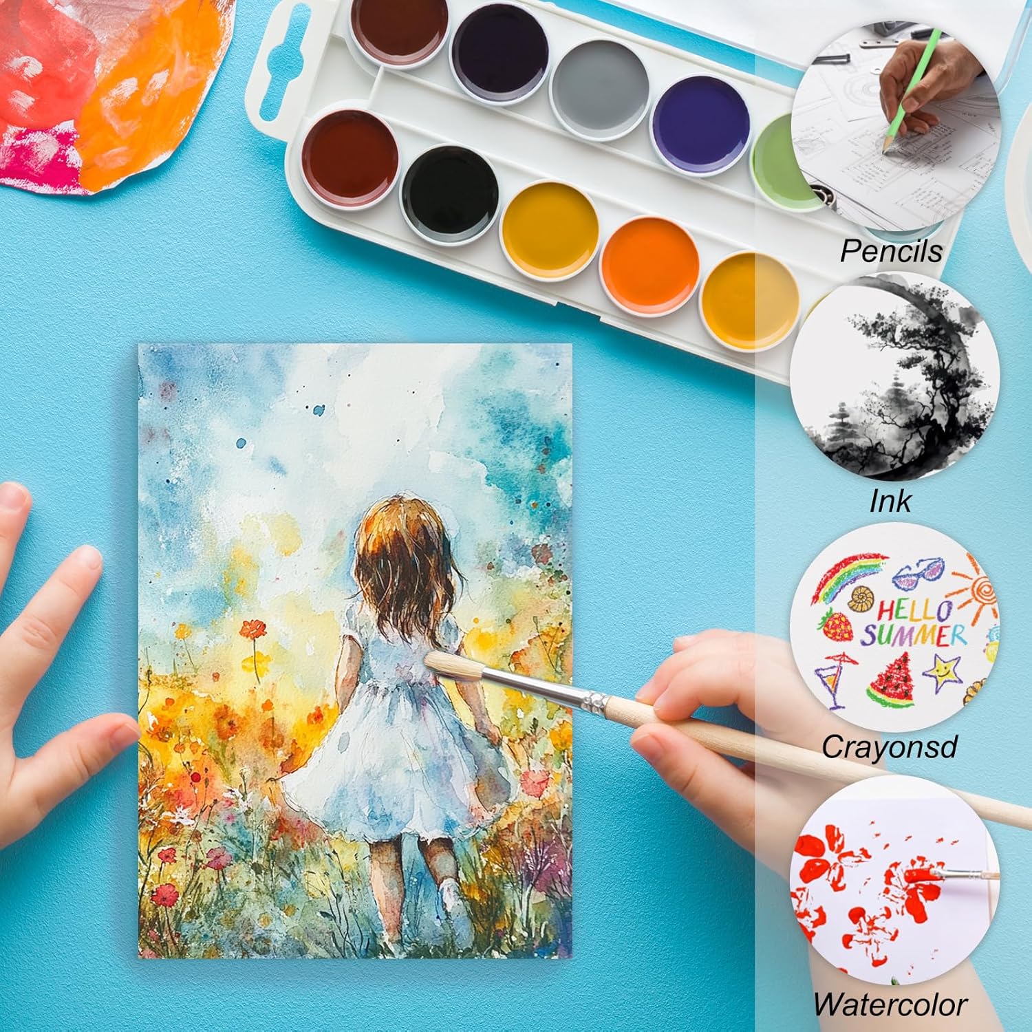 Patikil Carta Acquerello Cotone 140lb/300 GSM - immagine 5