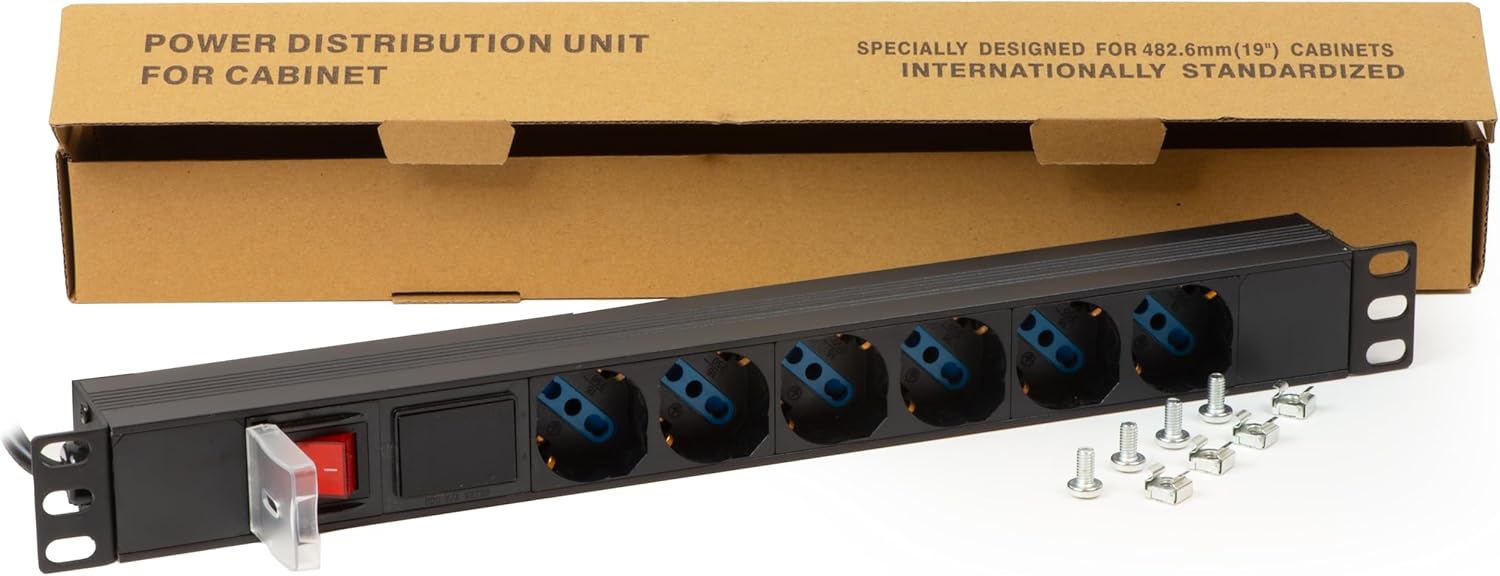 Link LK10059 - Multipresa 6 Posizioni Rack 19'' - immagine 1