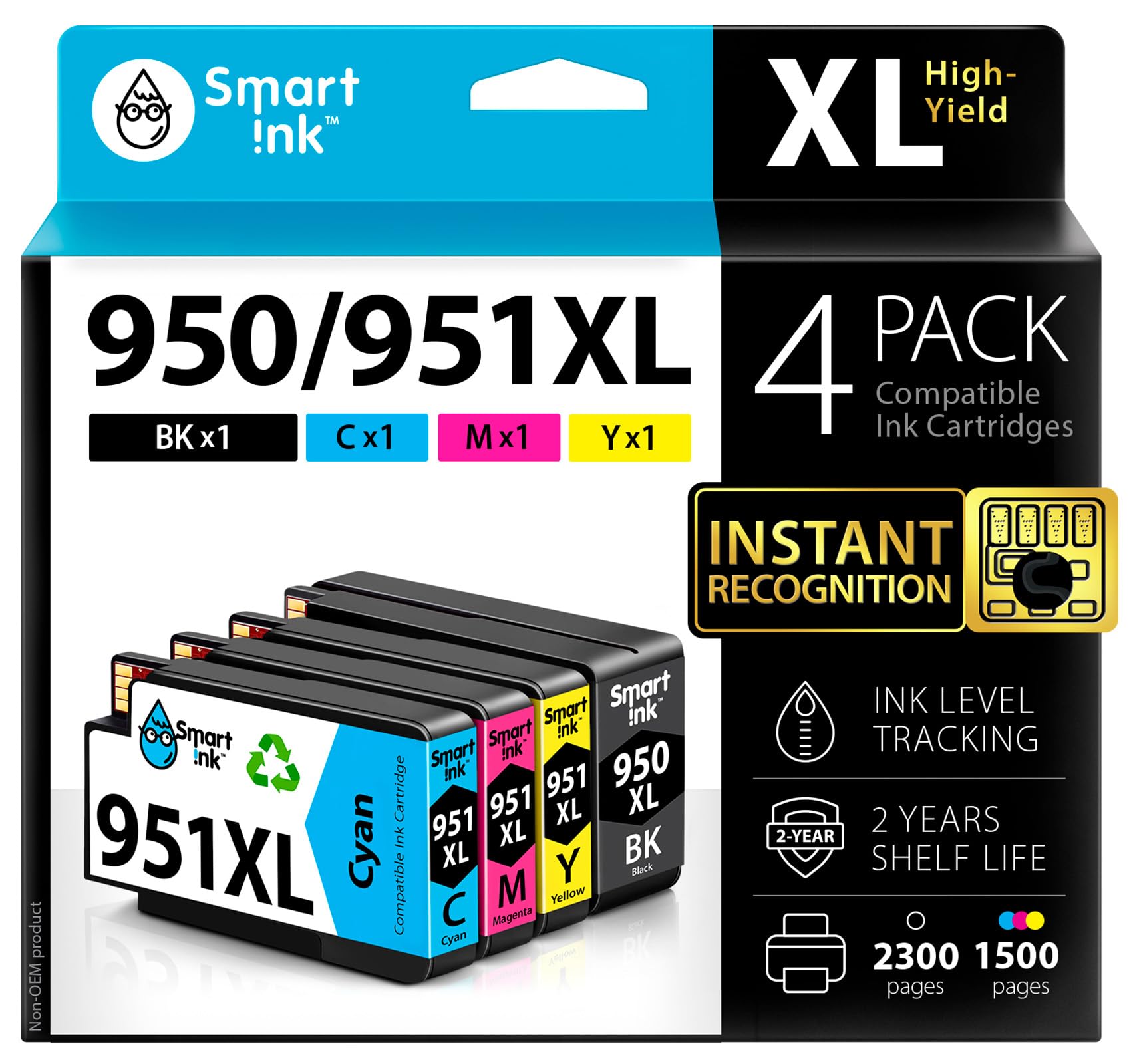 Smart Ink Cartucce Compatibili HP 950XL 951XL (4 Pack)