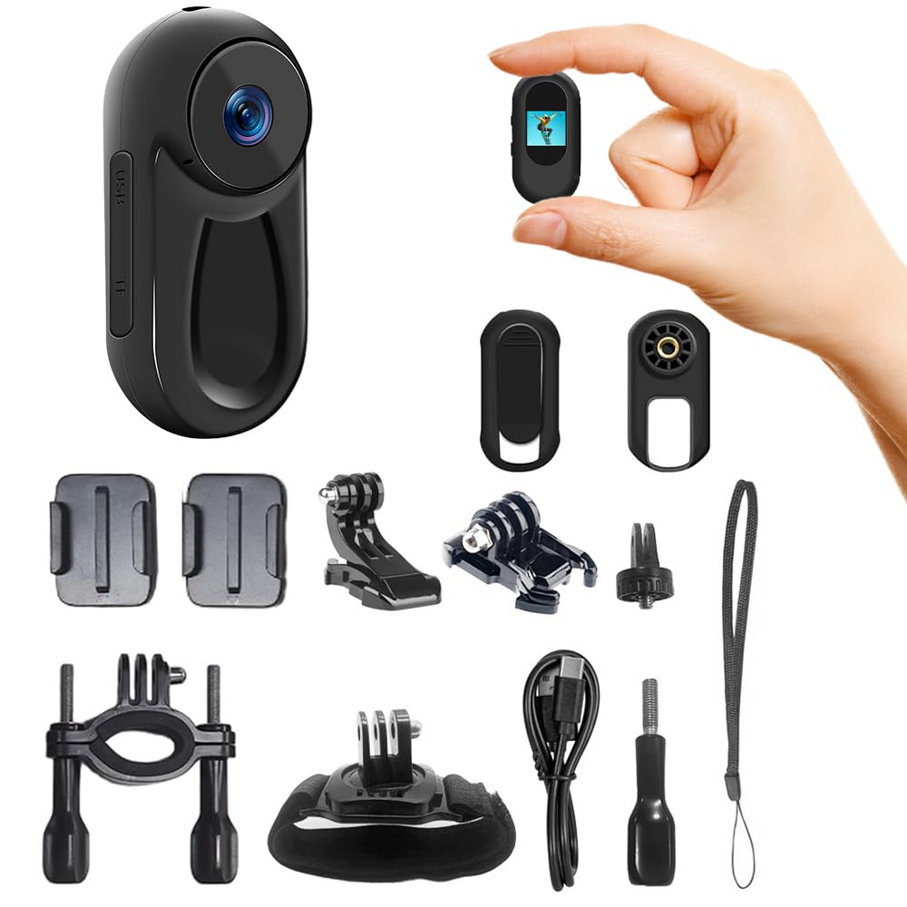 Tkmars Action Cam 1080p 120° Grandangolare, Nero