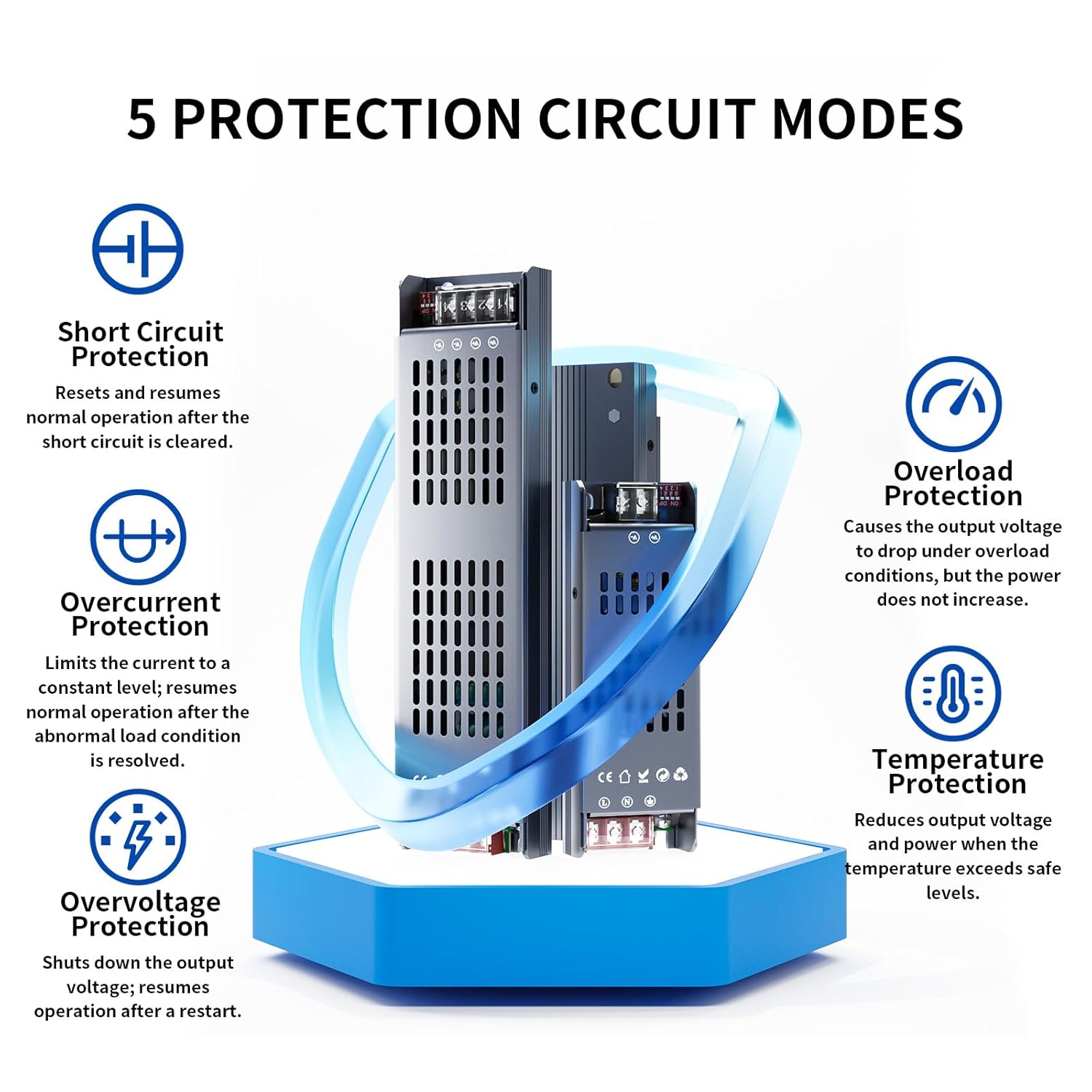 Hooled Trasformatore LED DC 24V 16.6A 400W - immagine 5