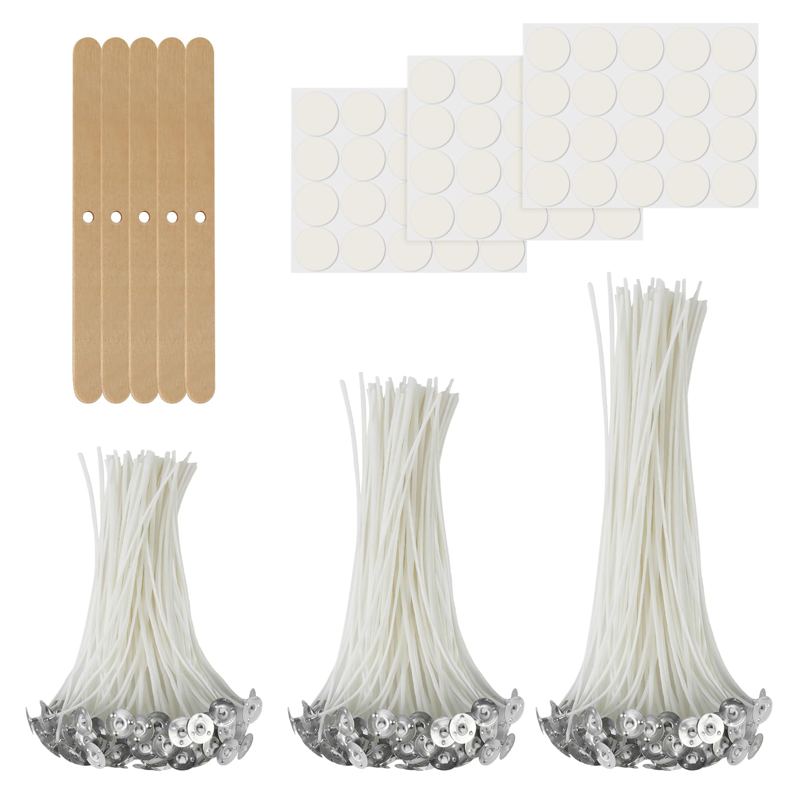 180 Pezzi Stoppini per Candele Naturali