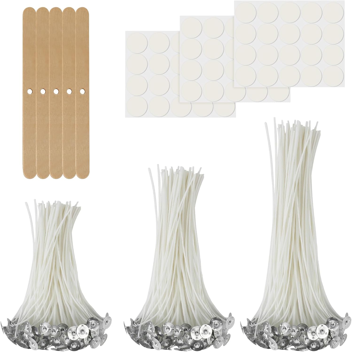 180 Pezzi Stoppini per Candele Naturali - immagine 1