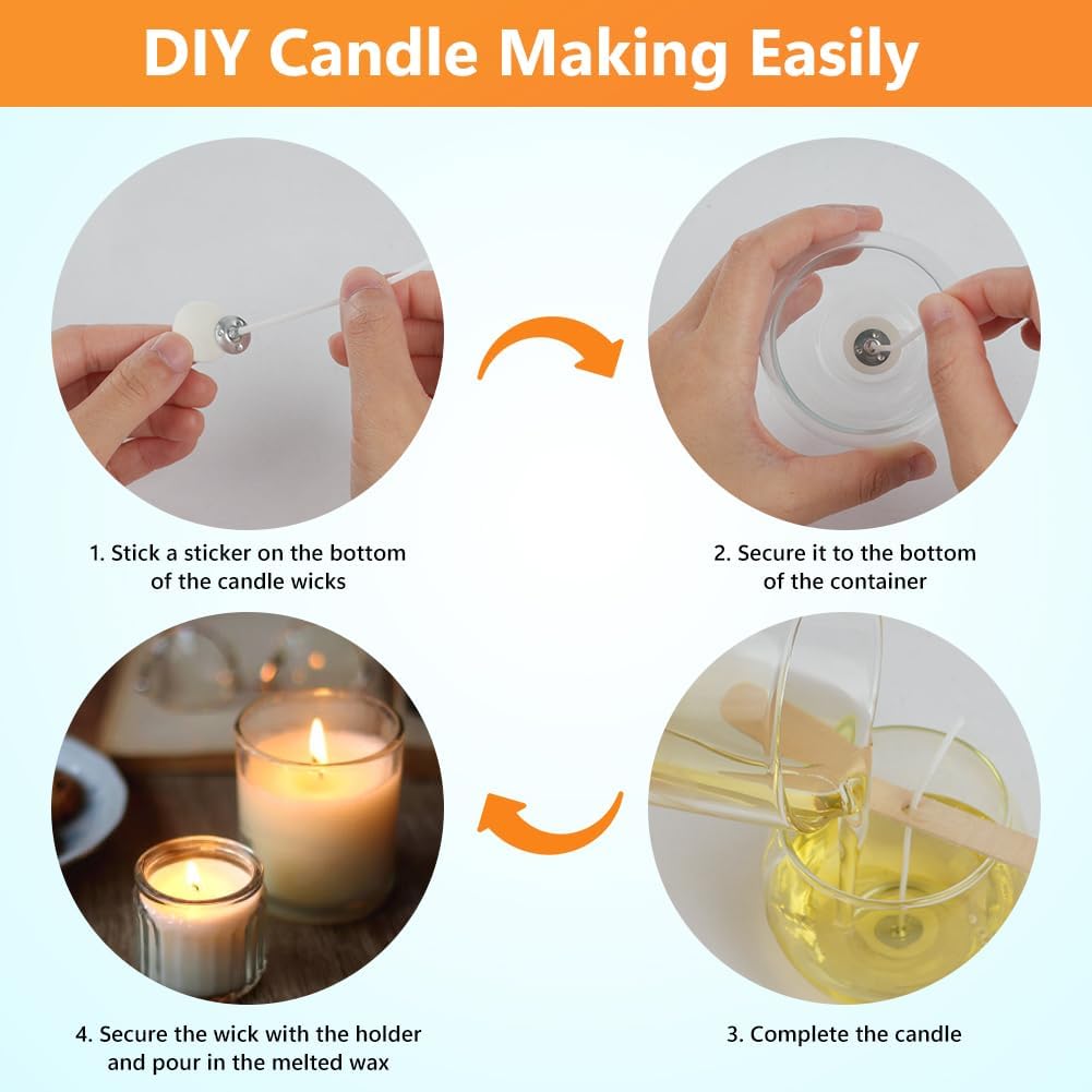 180 Pezzi Stoppini per Candele Naturali - immagine 5