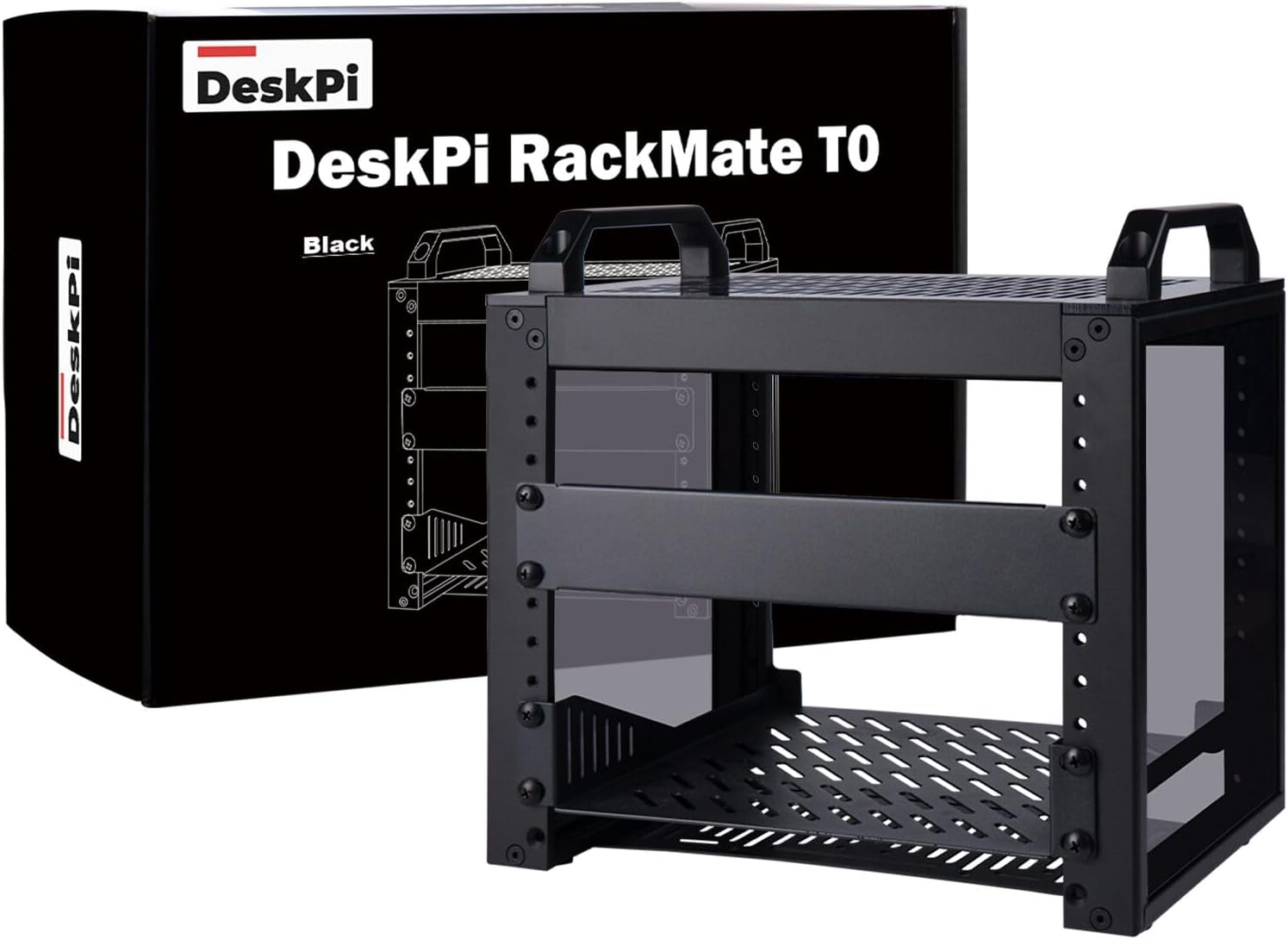 Geeekpi DeskPi RackMate T0 - Armadio Rack 4U Nero - immagine 1