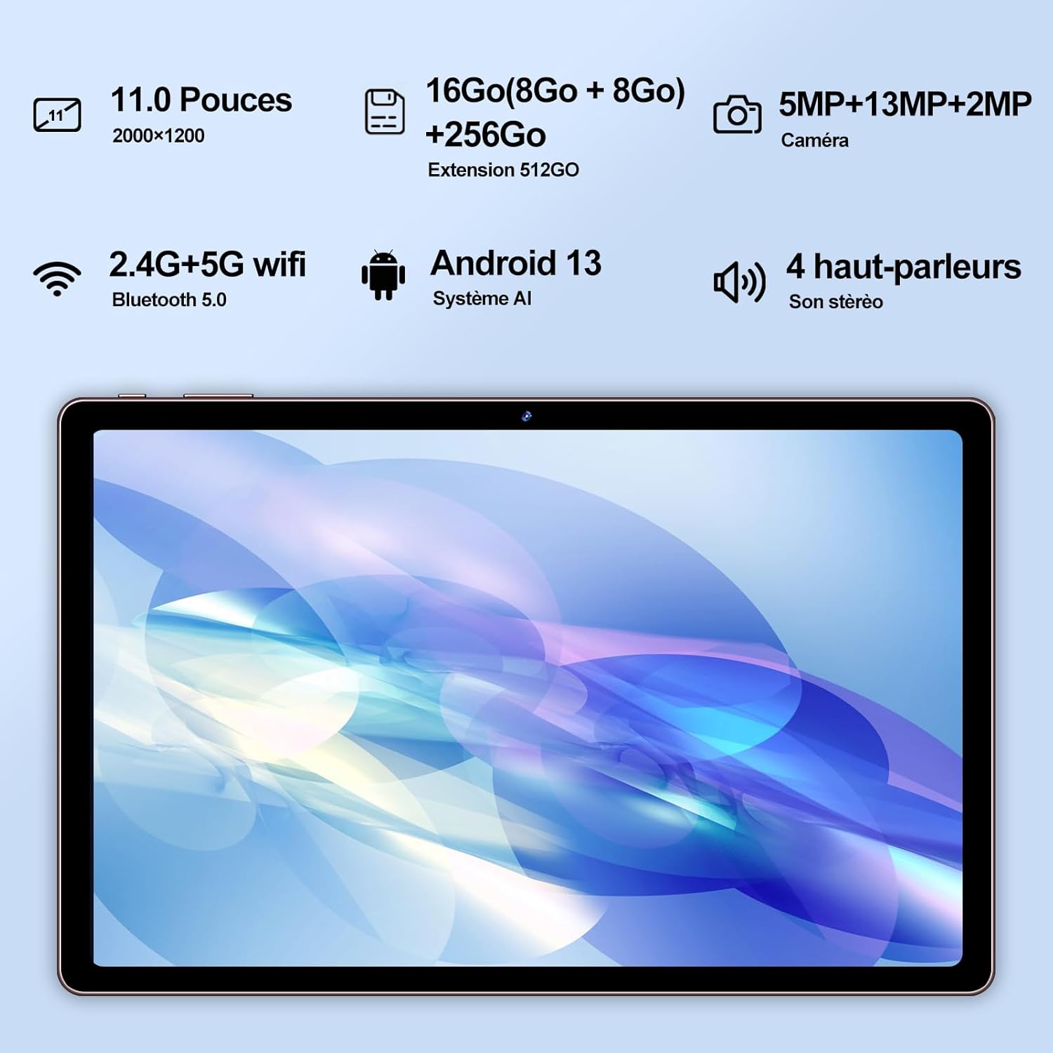 Aocwei X800 Tablet Android 13 da 11 Pollici 2K - immagine 5