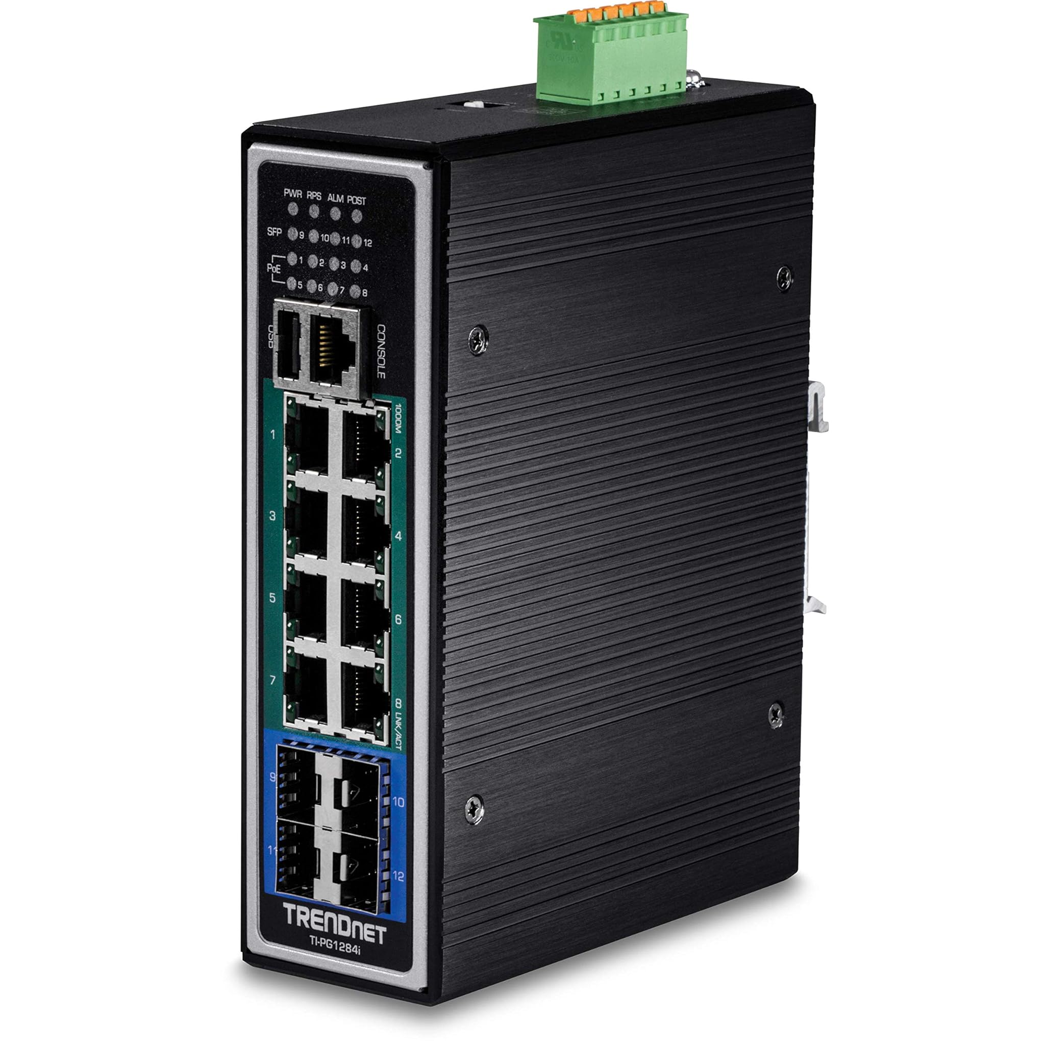Trendnet TI-PG1284I - Switch DIN-rail Gigabit PoE+