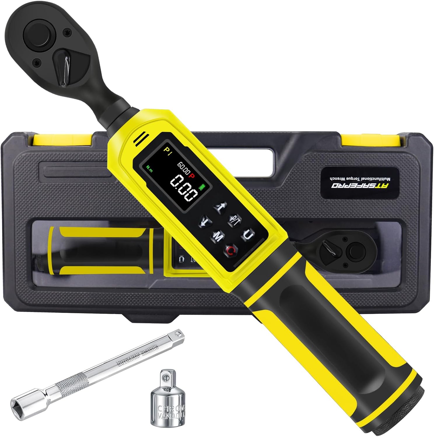 ATsafepro Chiave Dinamometrica Digitale 3/8" 0.9-60 Nm