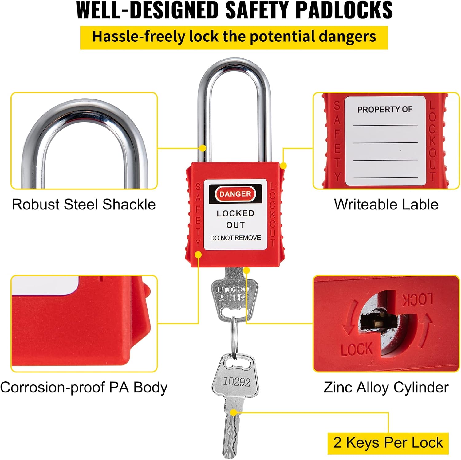 Vevor Kit Blocco Sicurezza Elettrica 42 Pezzi - immagine 4