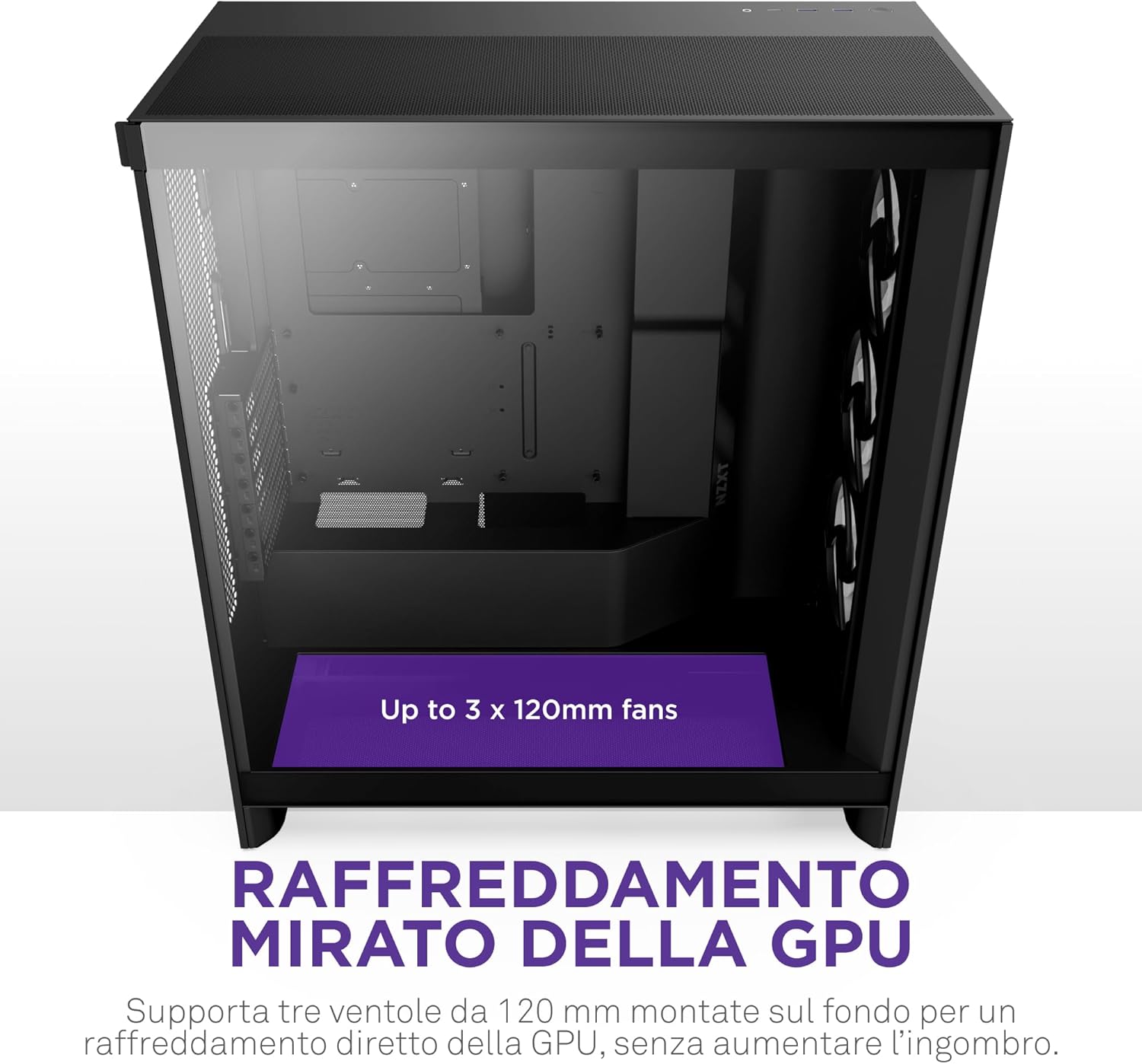 Nzxt H7 Flow RGB - Case Airflow ATX Mid-Tower, Nero - immagine 2