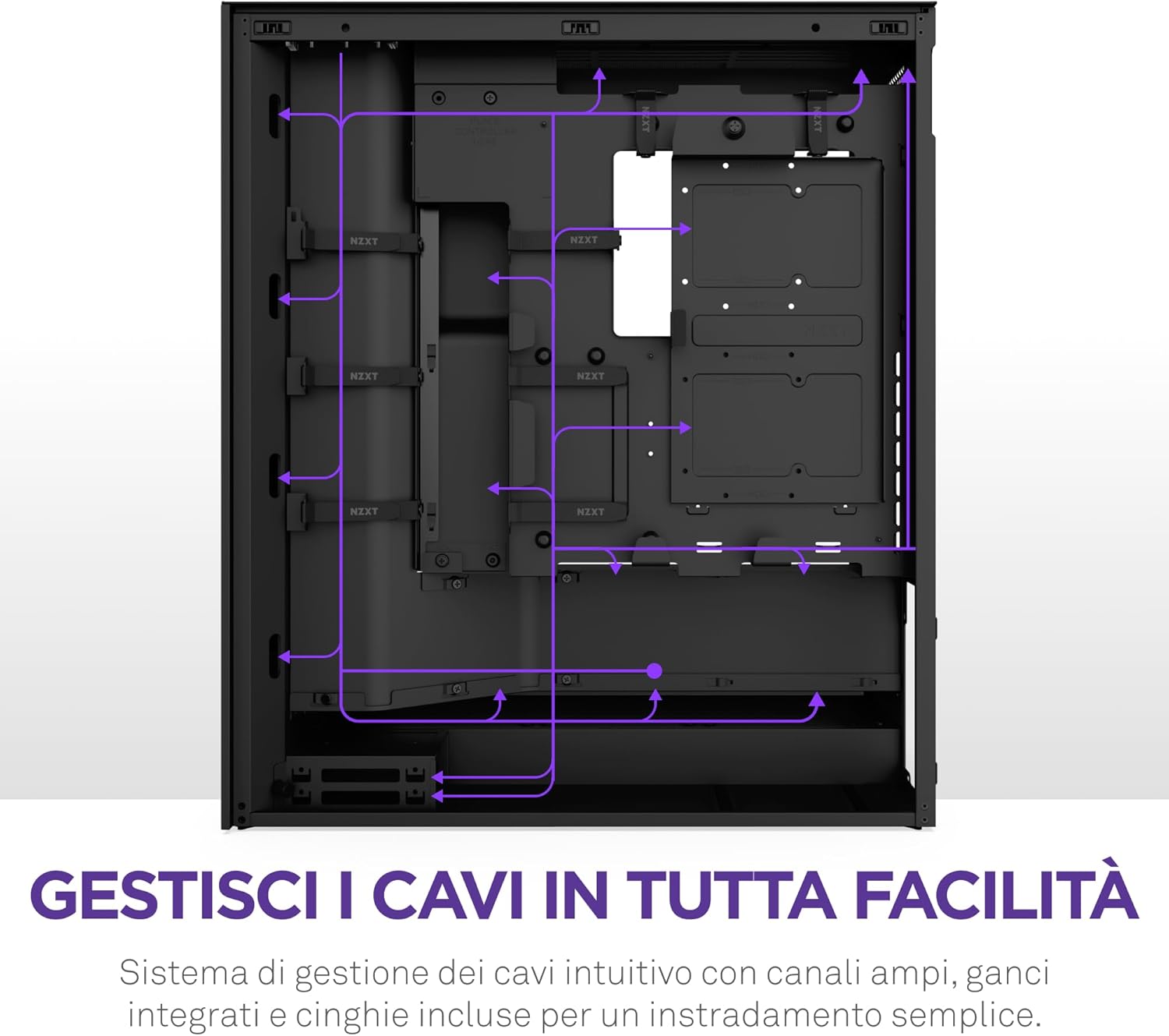 Nzxt H7 Flow RGB - Case Airflow ATX Mid-Tower, Nero - immagine 6