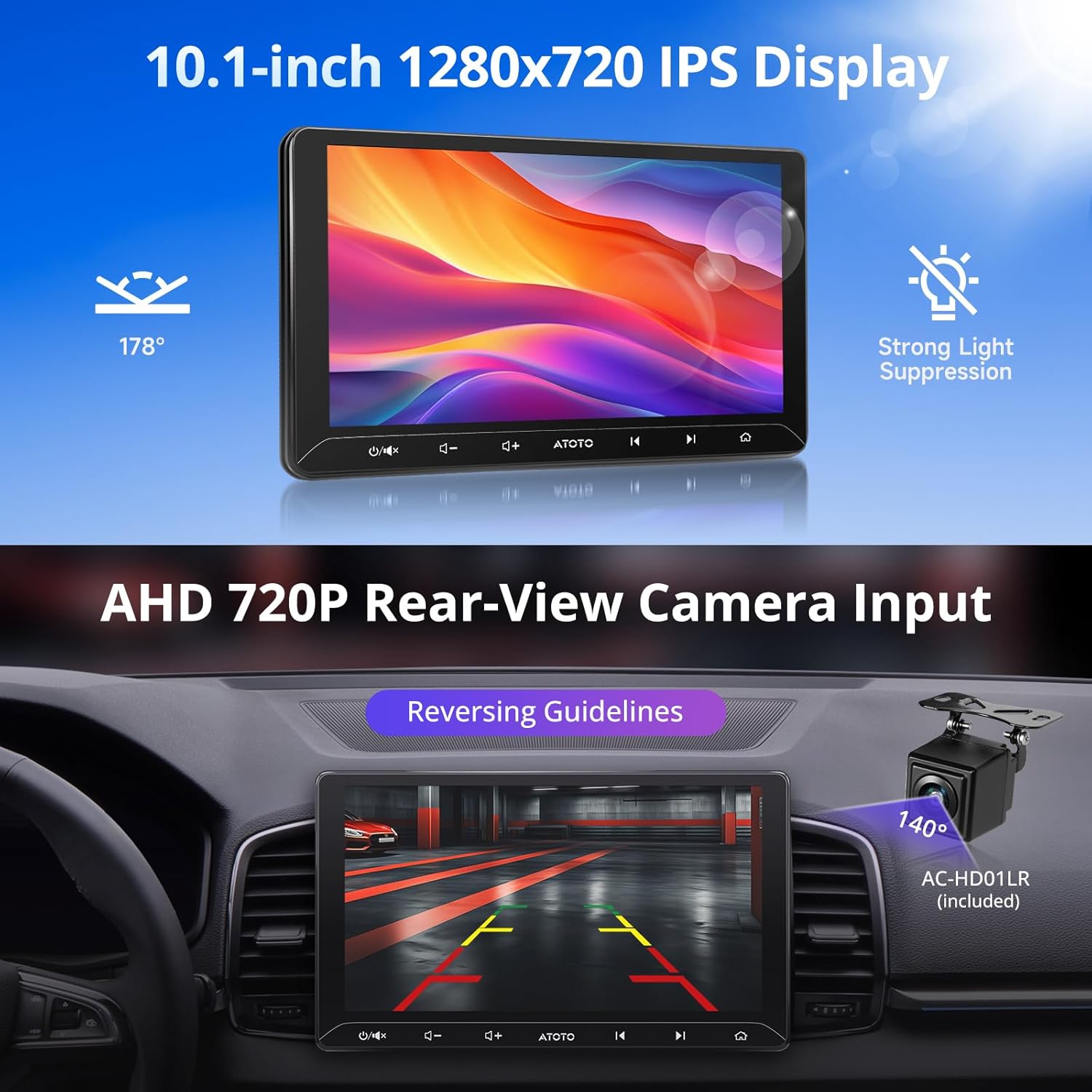 Atoto A5L Autoradio 2 Din Android 10" Touchscreen - immagine 2