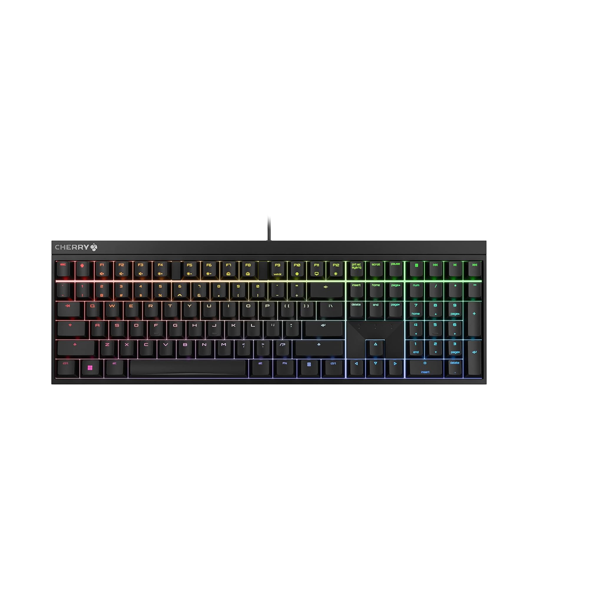 Cherry MX 2.0S - Tastiera Gaming Meccanica RGB, Nero