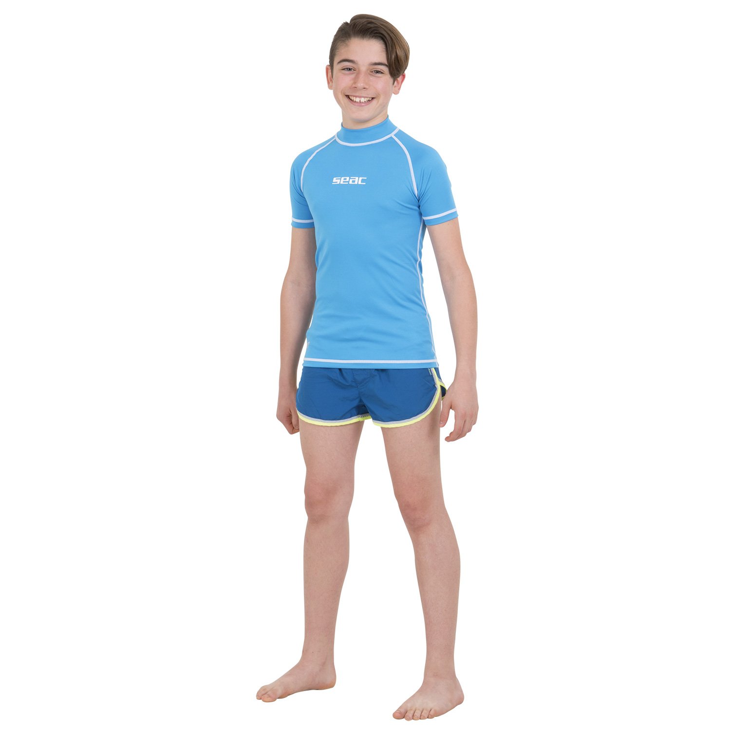 SEAC T-Sun Short Maglia Protettiva per Bambini Rash Guard per Snorkeling e Nuoto Anti UV Unisex Bambini