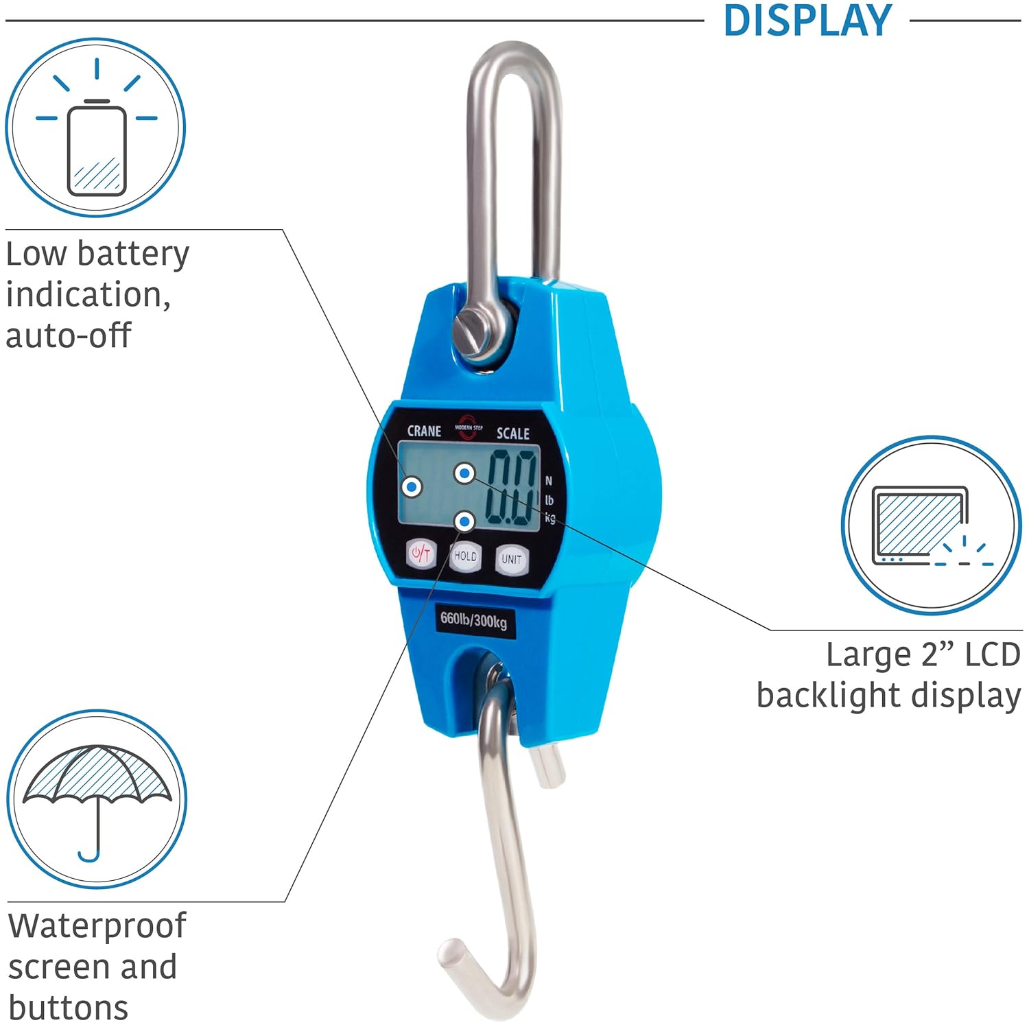 Bilancia a Sospensione Digitale 300Kg Professionale - immagine 8