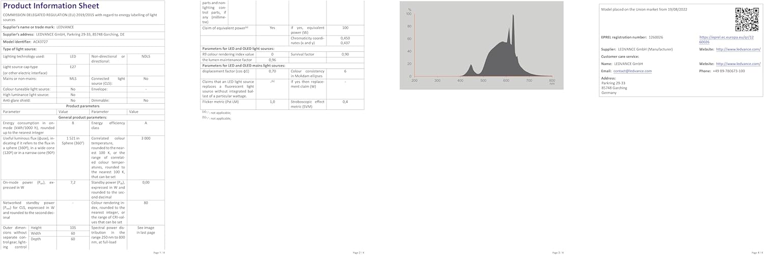 Osram LED E27 a Filamento Bianco Caldo 7,2W (6 pezzi) - immagine 13