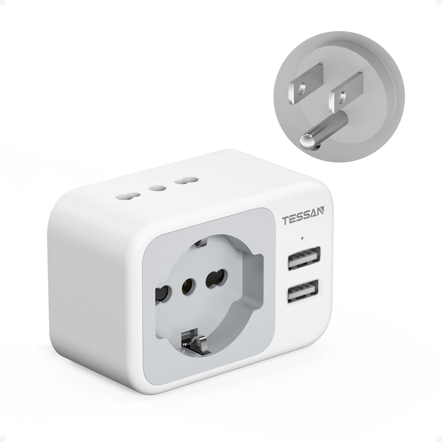 Tessan Adattatore Presa Americana 5 in 1 1875W - immagine 1