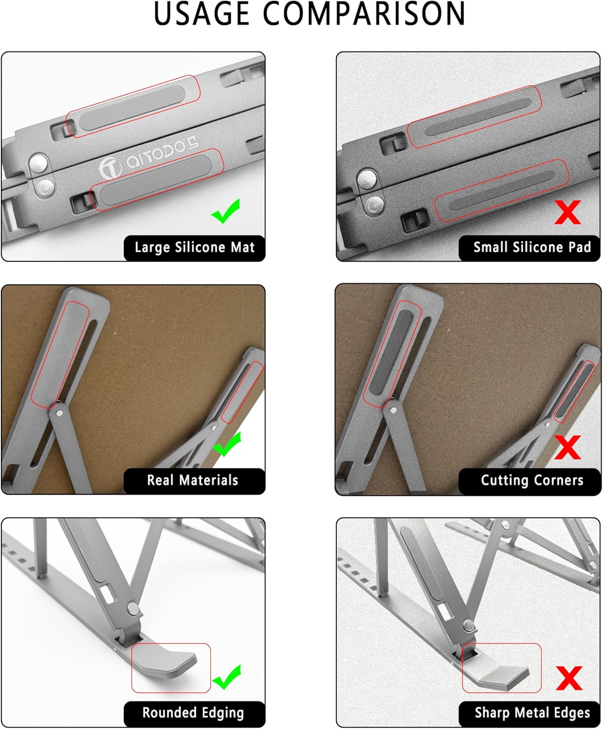 AiTodos® Supporto PC Portatile in Lega di Alluminio - immagine 6