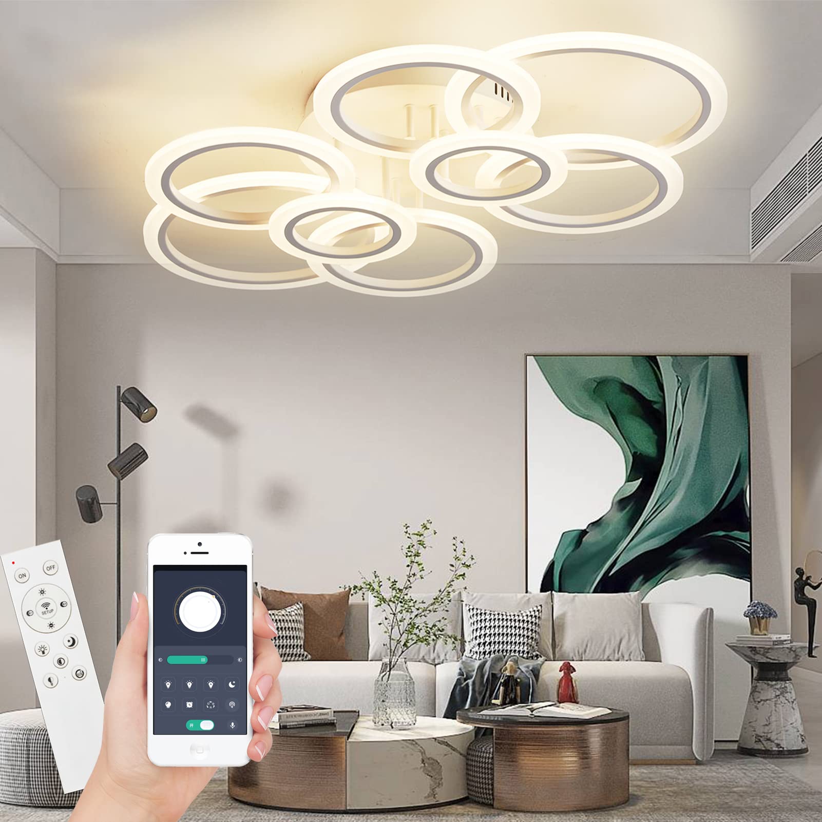 Narwhal Plafoniera LED Soffitto Dimmerabile Design Anello
