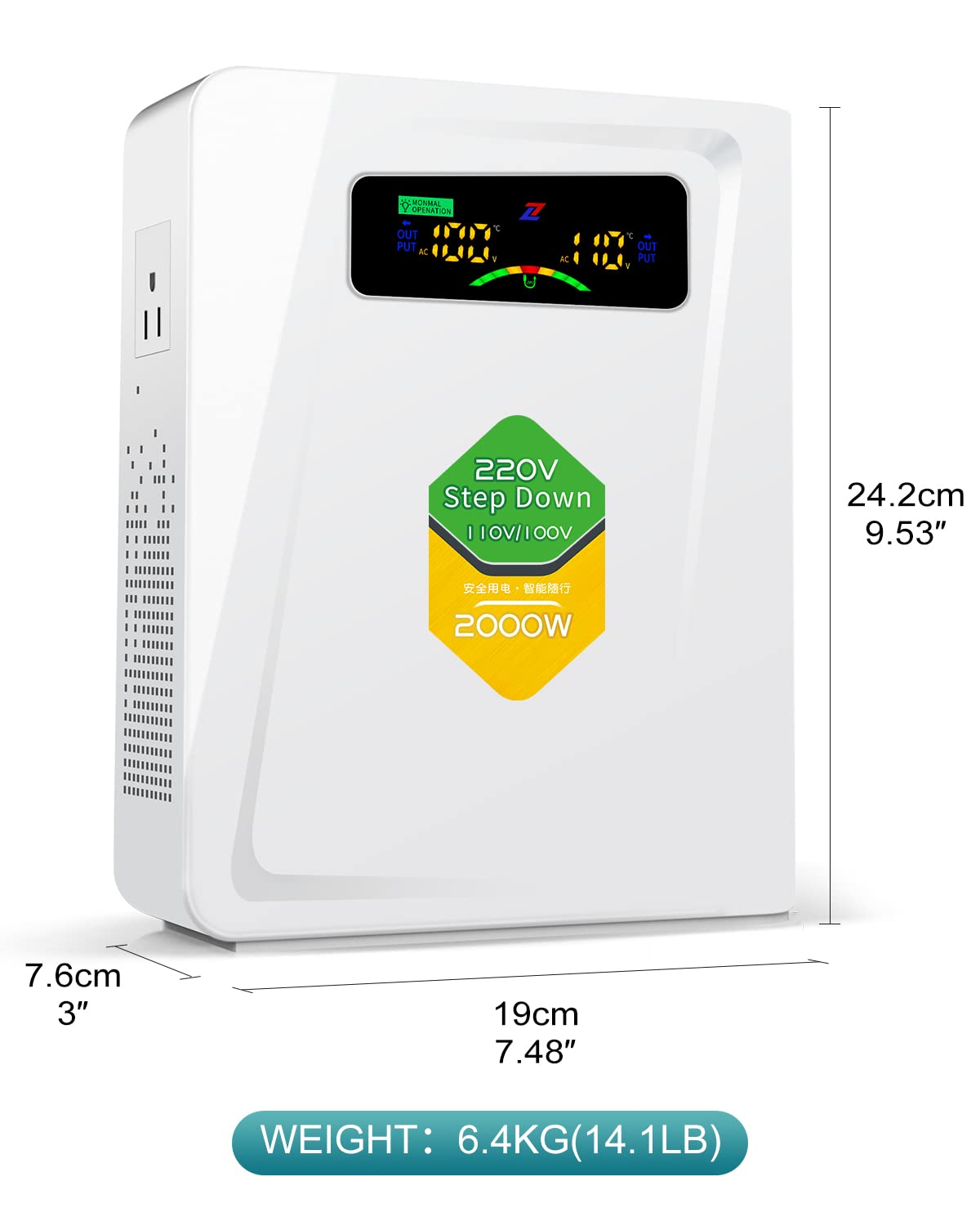 Zhengxi Electric - Trasformatore 220V a 110V 2000VA - immagine 3