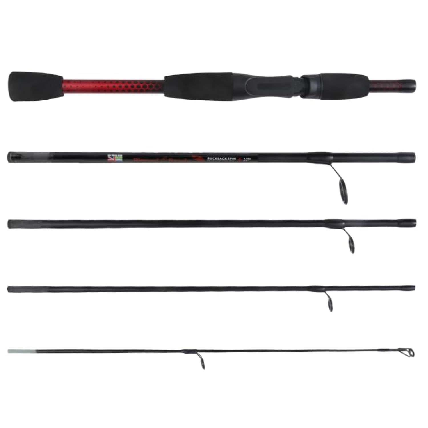 Zaino Travel Fishing Rod Series. 182 cm (6 '), 5 sezioni, canna da pesca, compatto a 40 cm (1'3 pollici), opzioni leggere, forti, spin o baitcast per pesca generale d'acqua dolce o acqua di mare