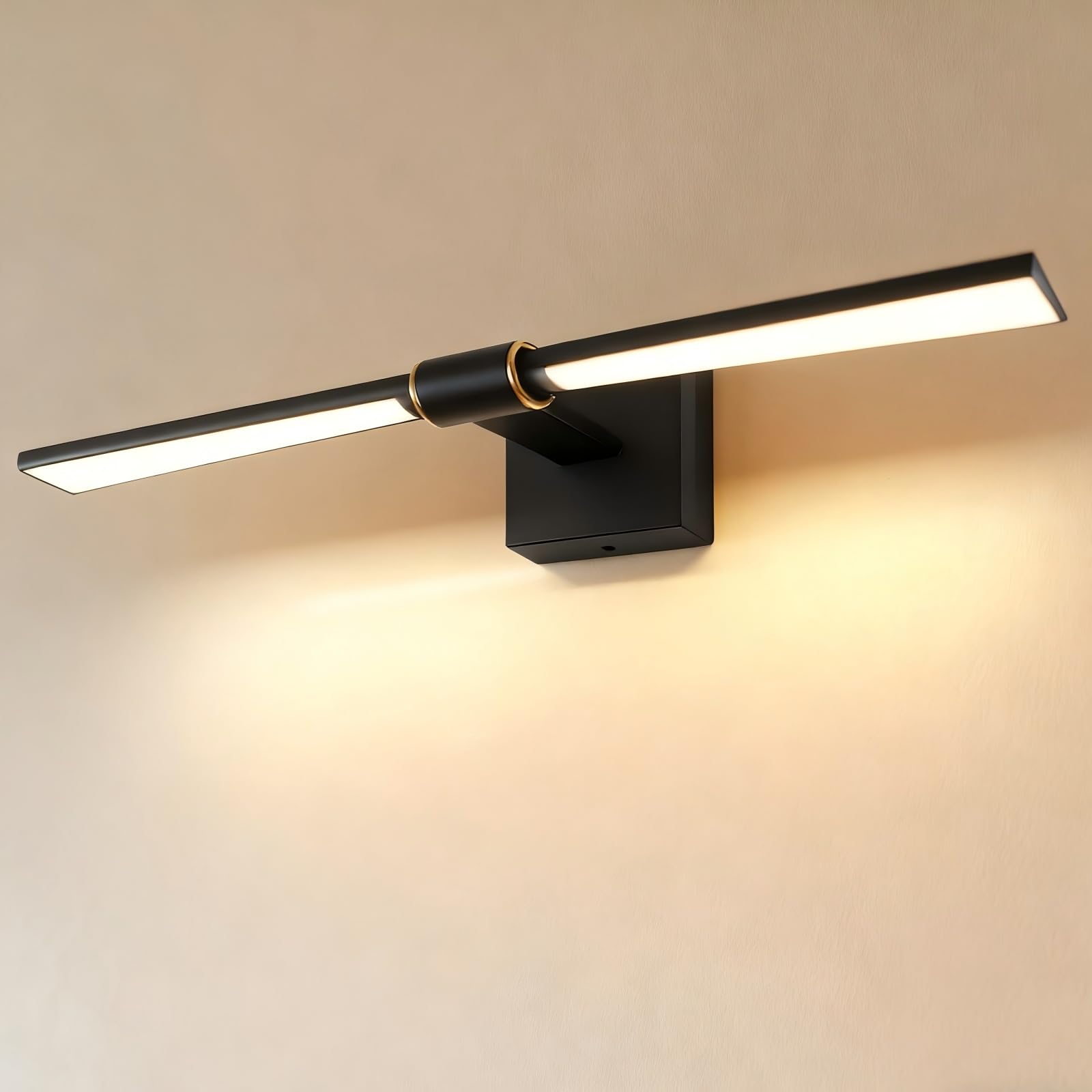 Mantolite Lampada da Parete LED 62cm 12W, Nero Opaco